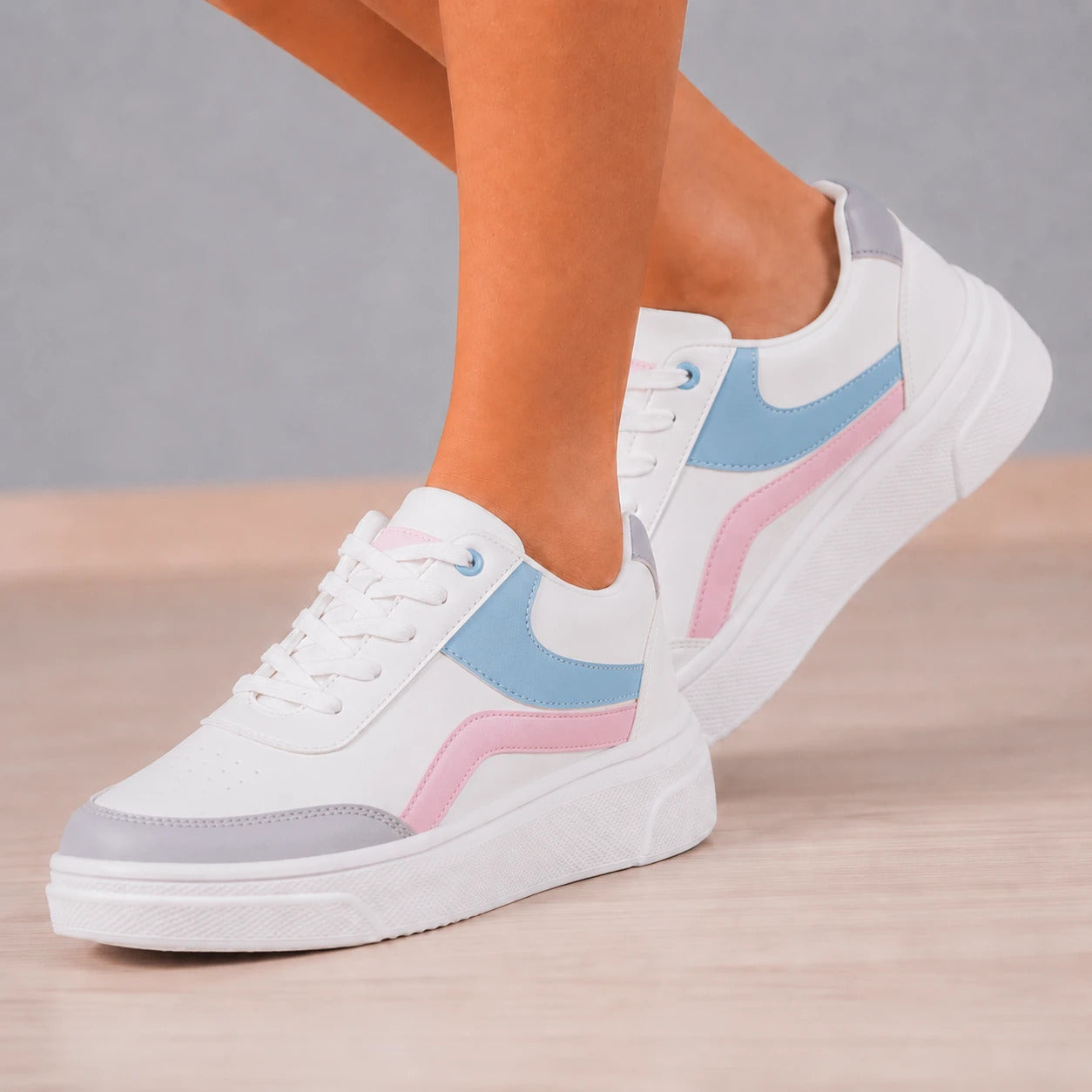ZAPATILLAS URBANAS MUJER BOOM CELESTE - 2