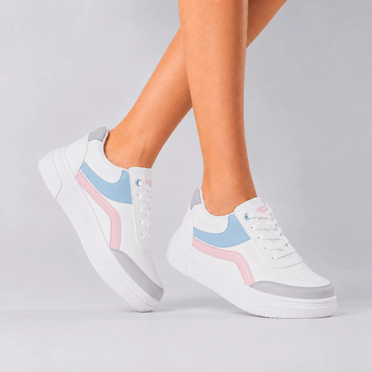 ZAPATILLAS URBANAS MUJER BOOM CELESTE - 3
