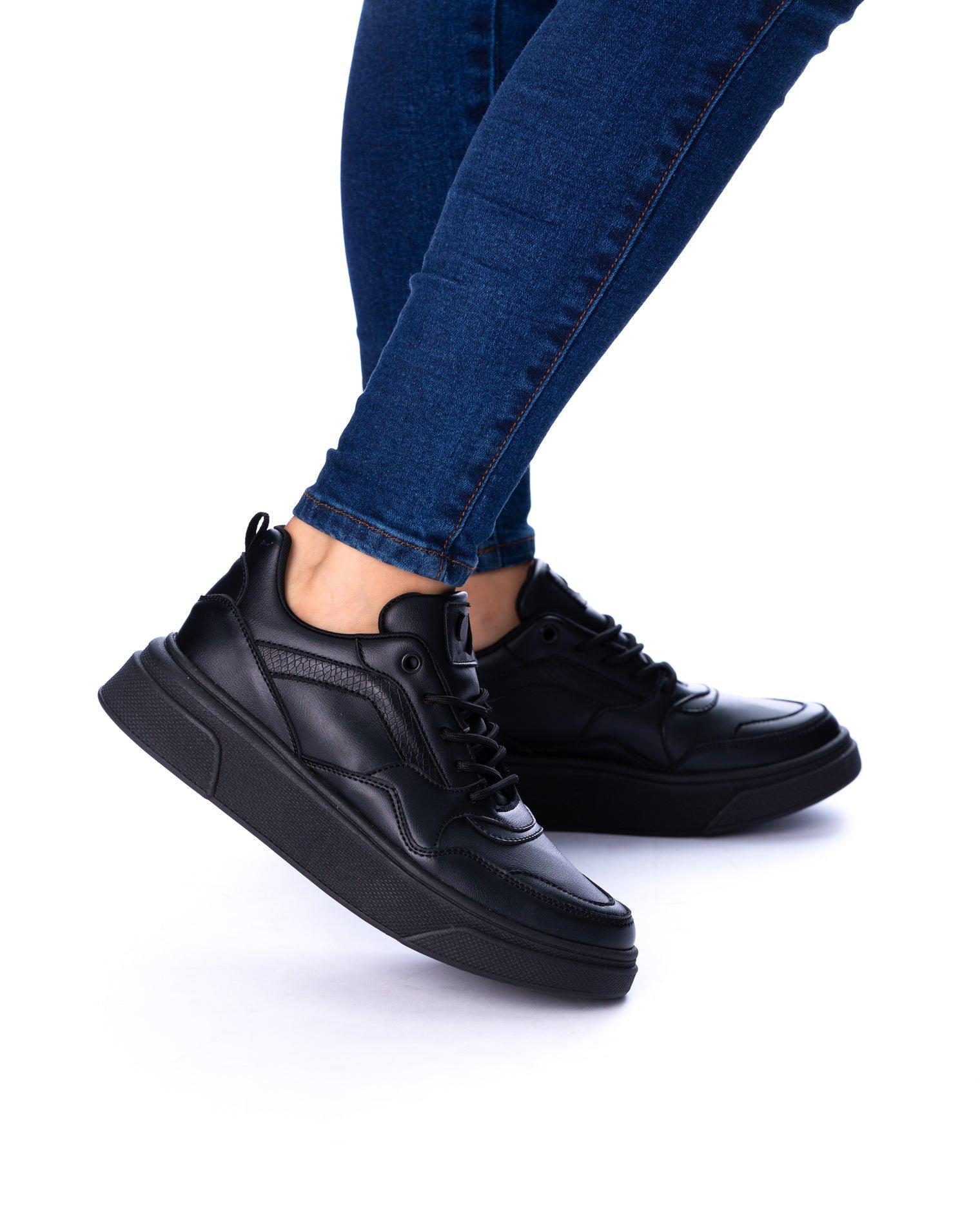 ZAPATILLAS URBANAS MUJER DAVAO NEGRO - 1