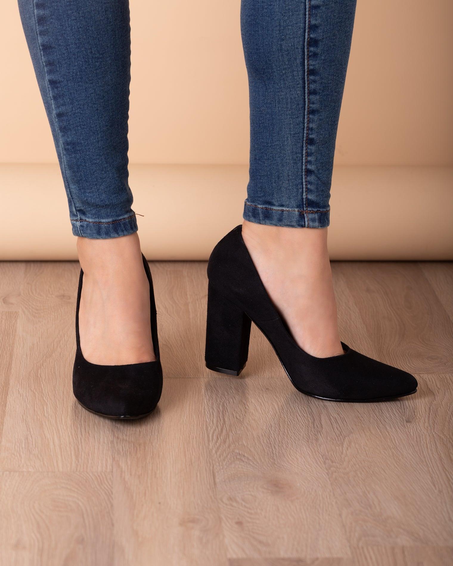 STILETTOS MUJER PIREO NEGRO GAMUZA - 1