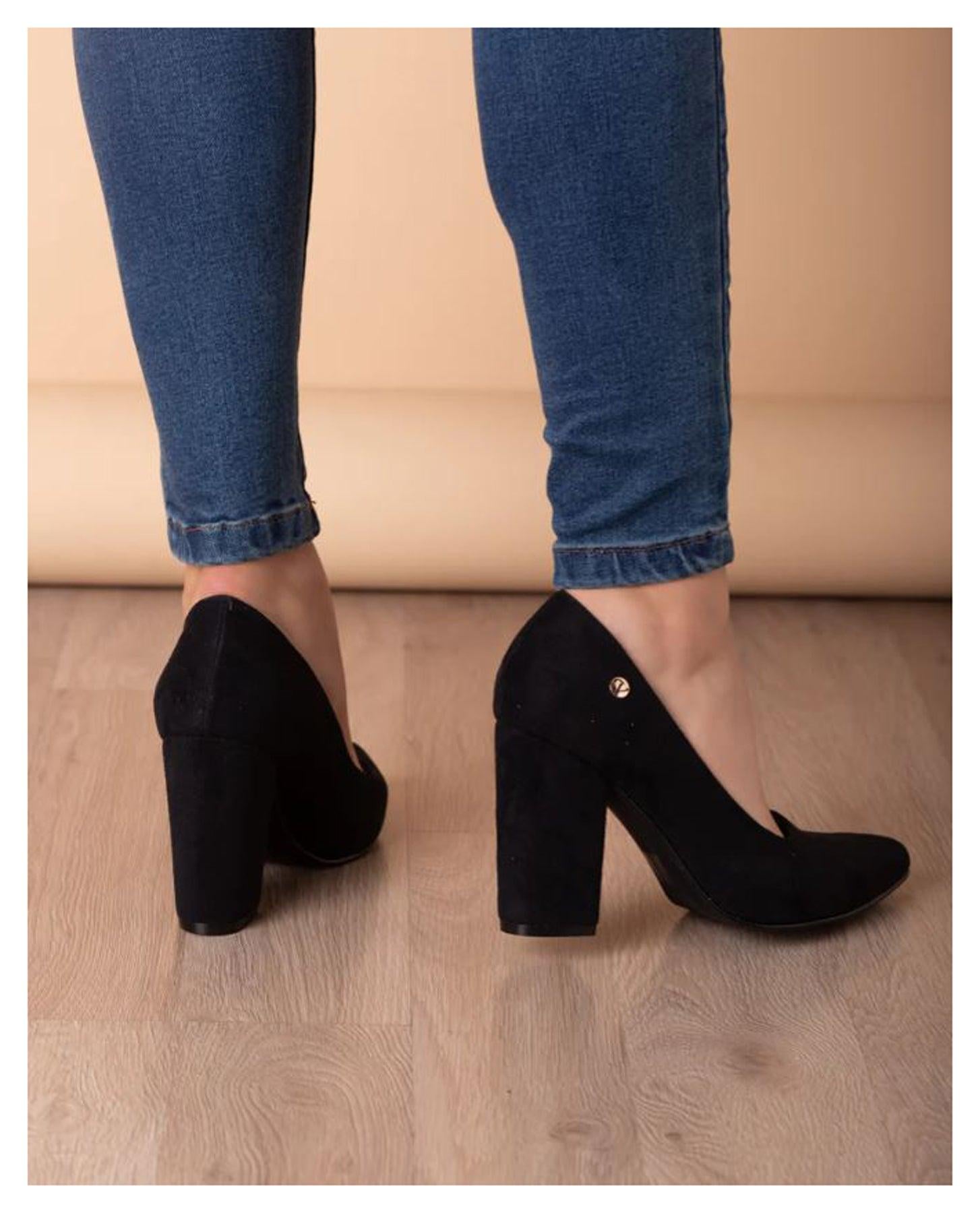 STILETTOS MUJER PIREO NEGRO GAMUZA - 3