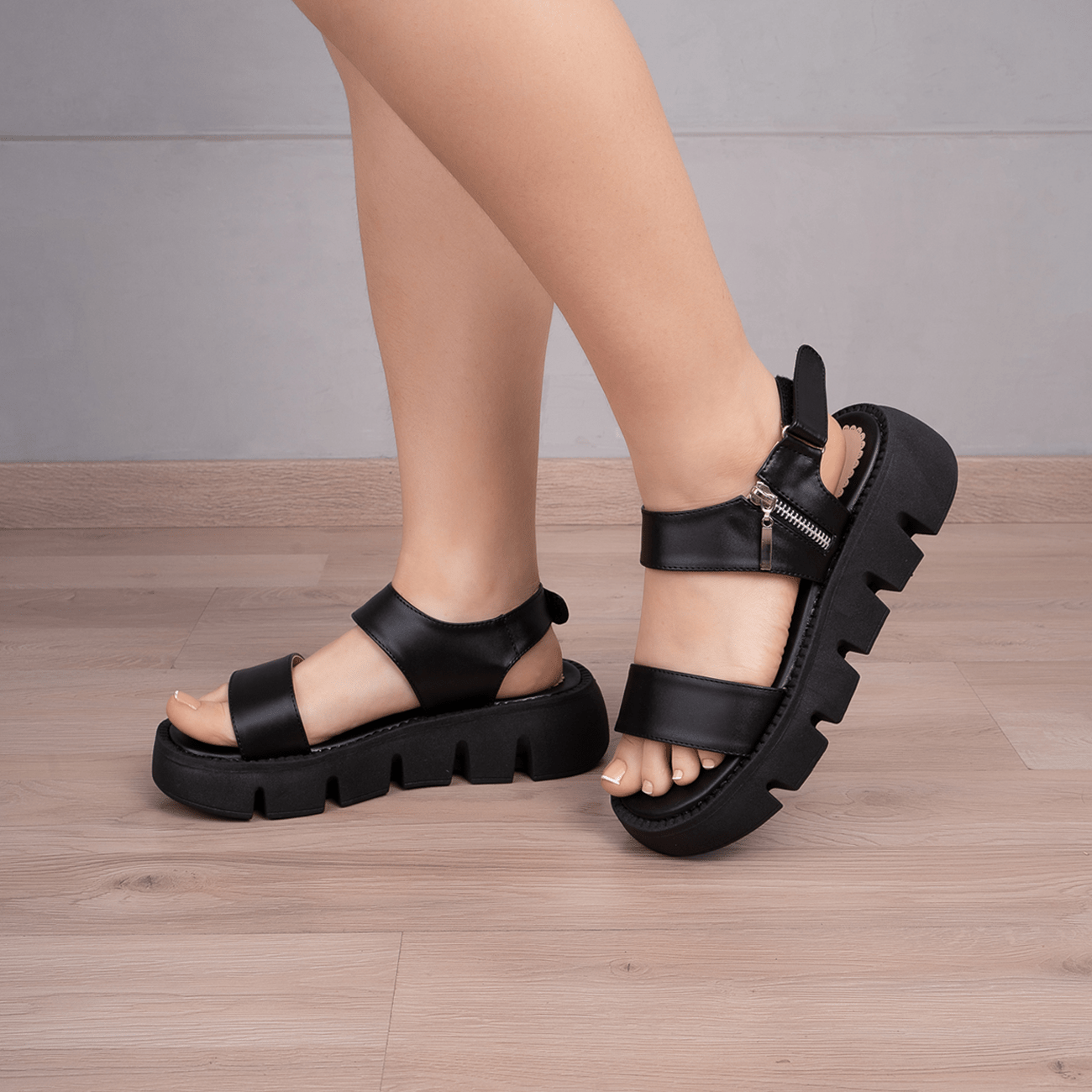 SANDALIAS CASUALES MUJER ASMARA NEGRO - 1