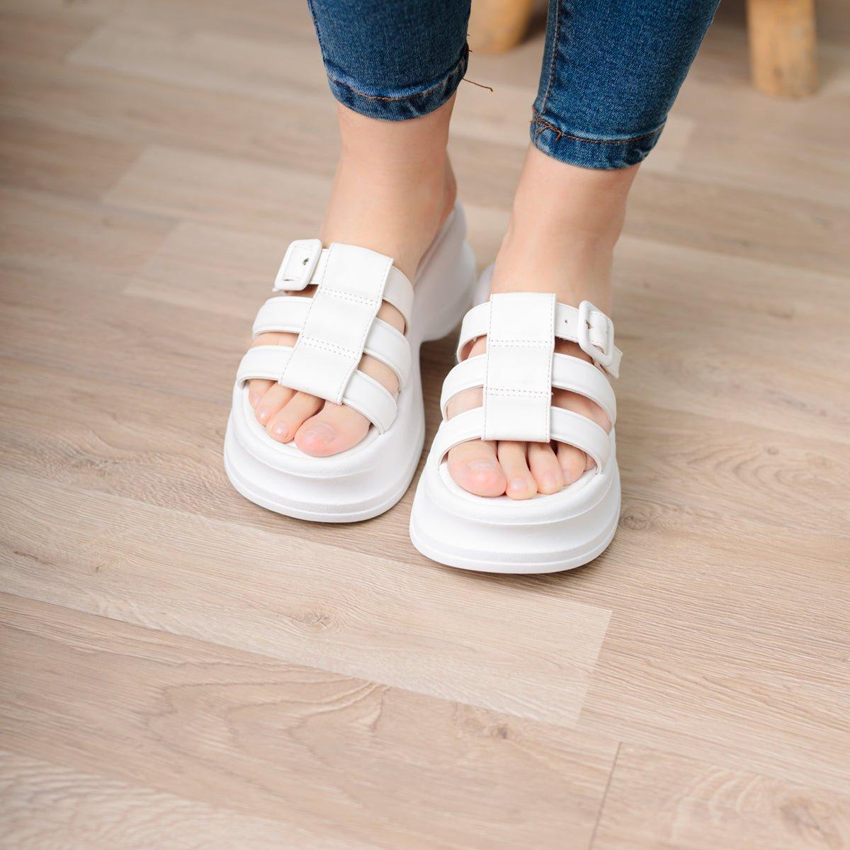 SANDALIAS CASUALES MUJER SVETLANA BLANCO - 2