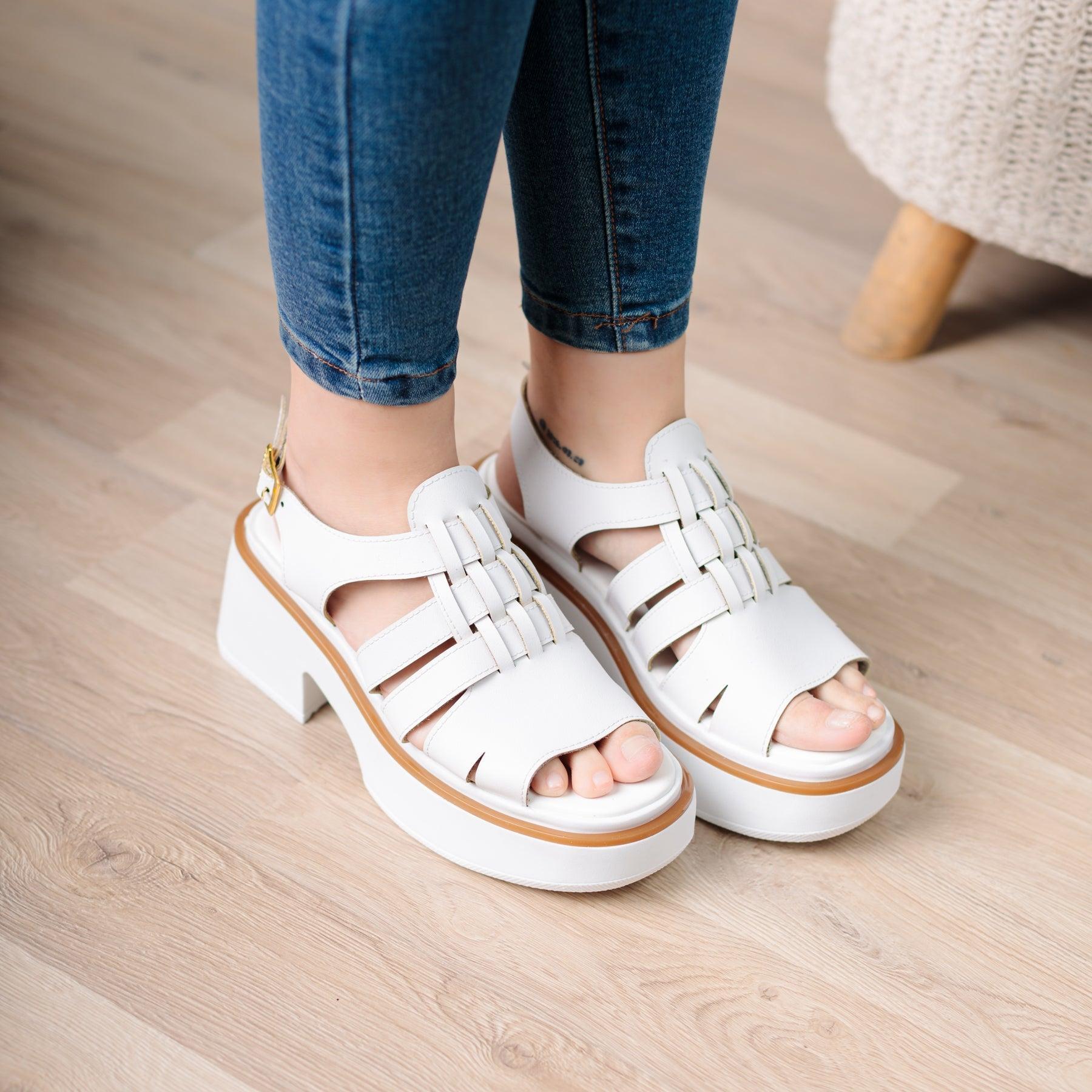SANDALIAS CASUALES MUJER CANDIA BLANCO - 1