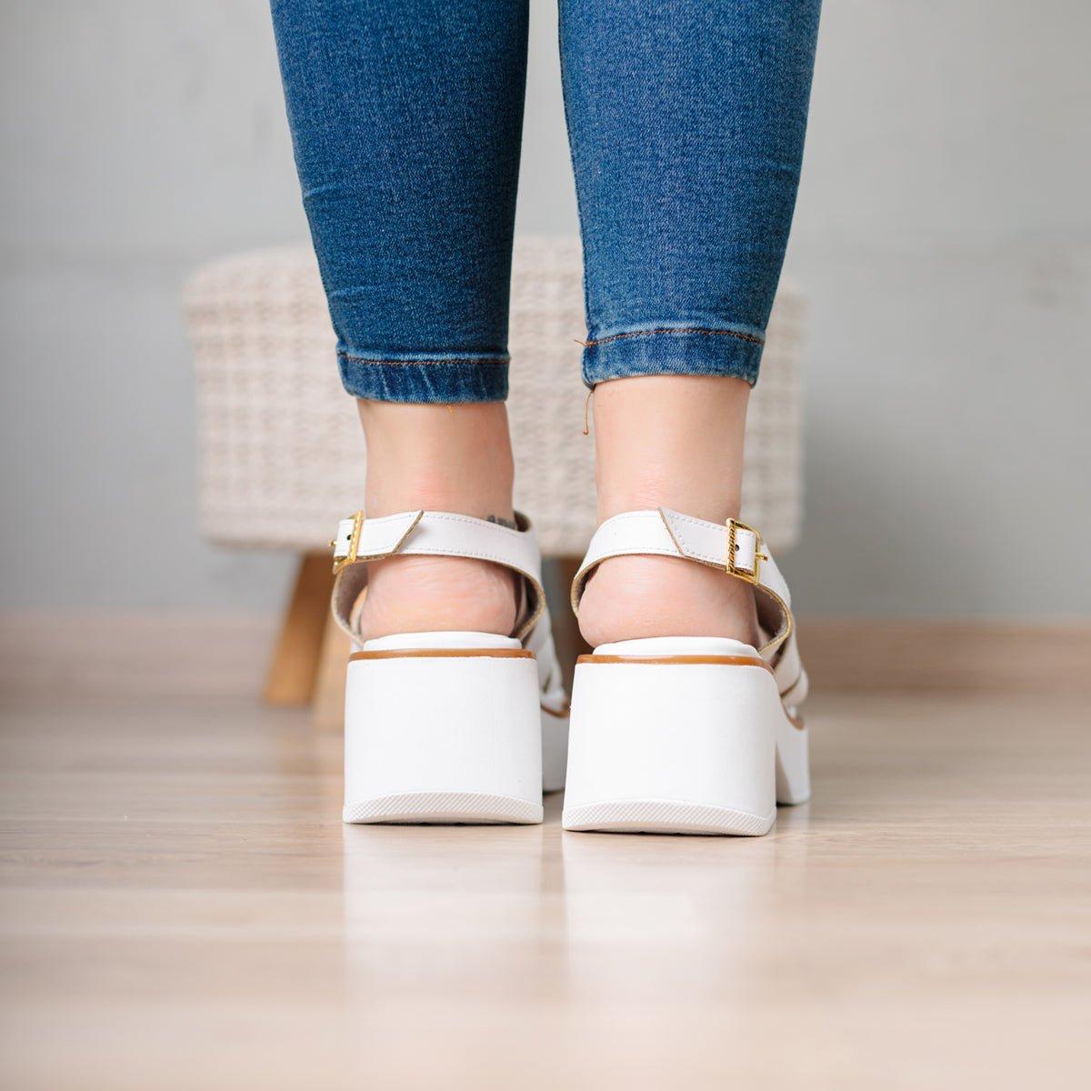 SANDALIAS CASUALES MUJER CANDIA BLANCO - 4