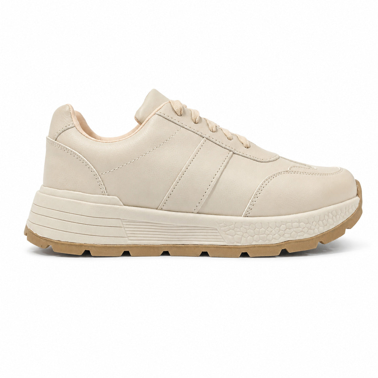 ZAPATILLAS URBANAS MUJER RUKI BEIGE - 1