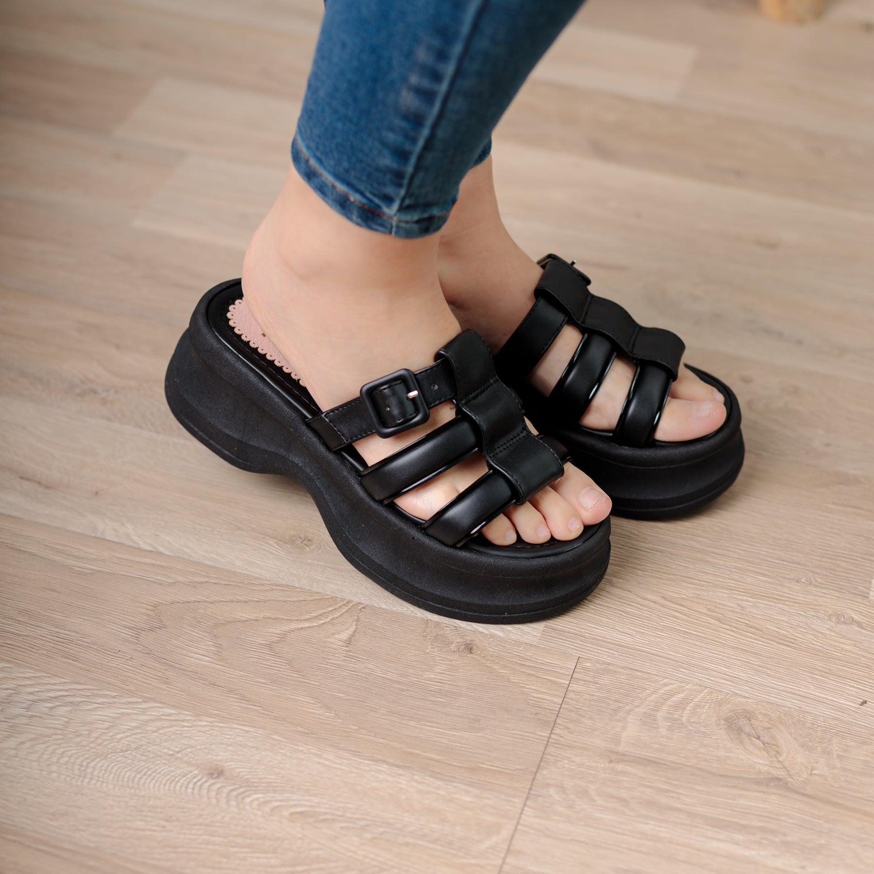 SANDALIAS CASUALES MUJER SVETLANA NEGRO - 1