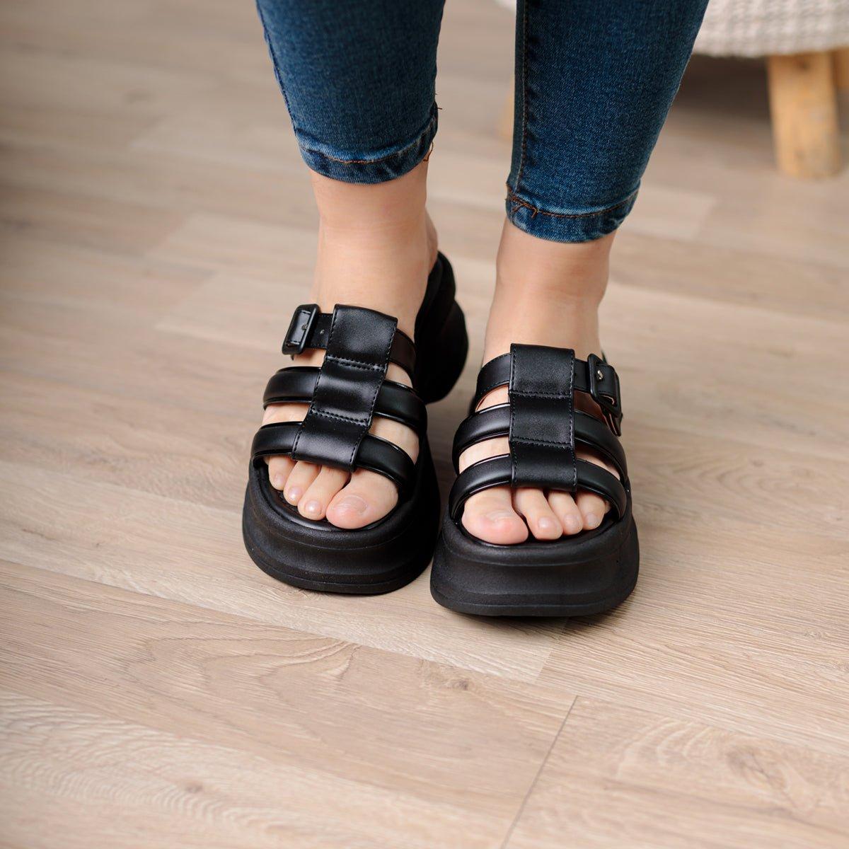 SANDALIAS CASUALES MUJER SVETLANA NEGRO - 2