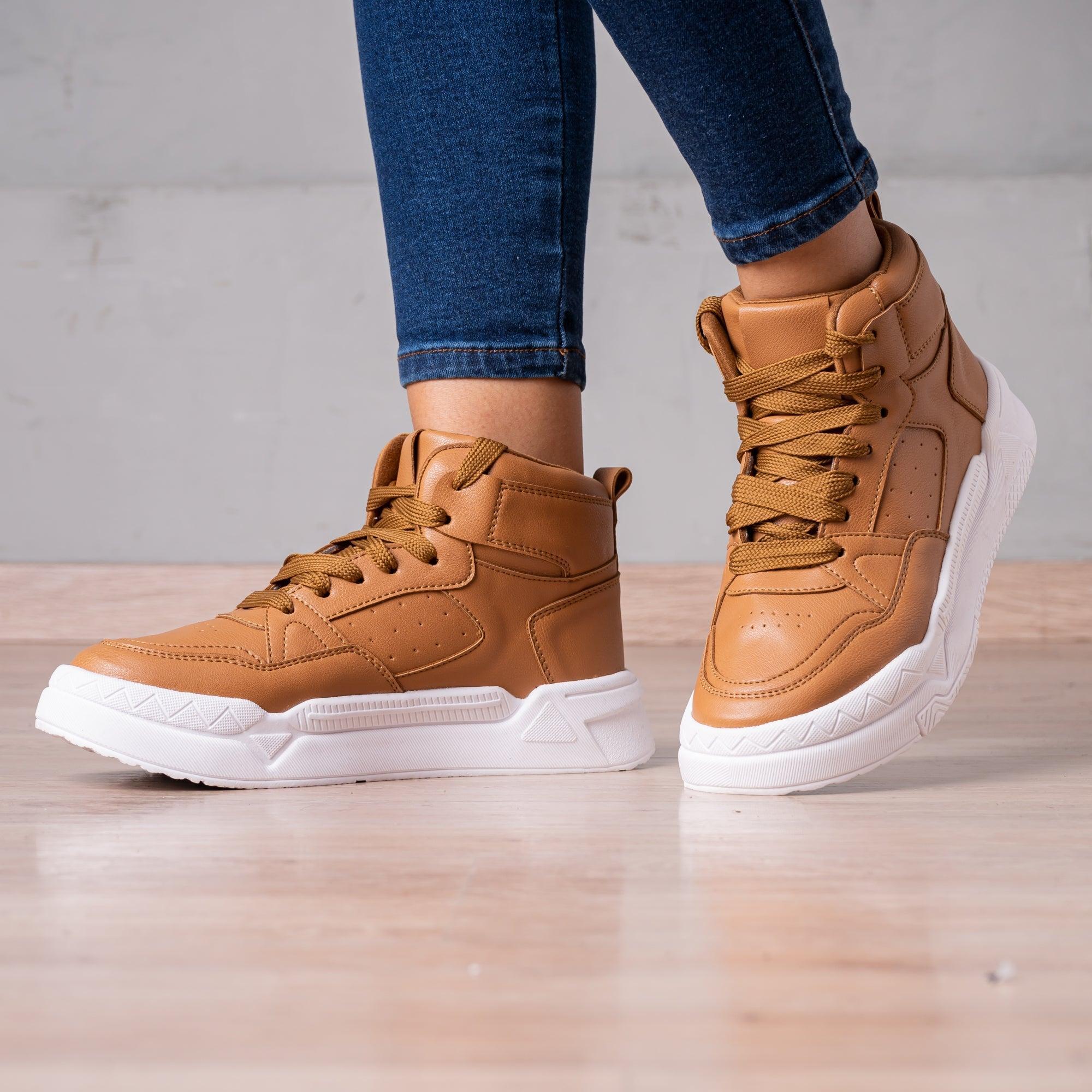 ZAPATILLAS URBANAS MUJER YIJUN CAMEL - 1
