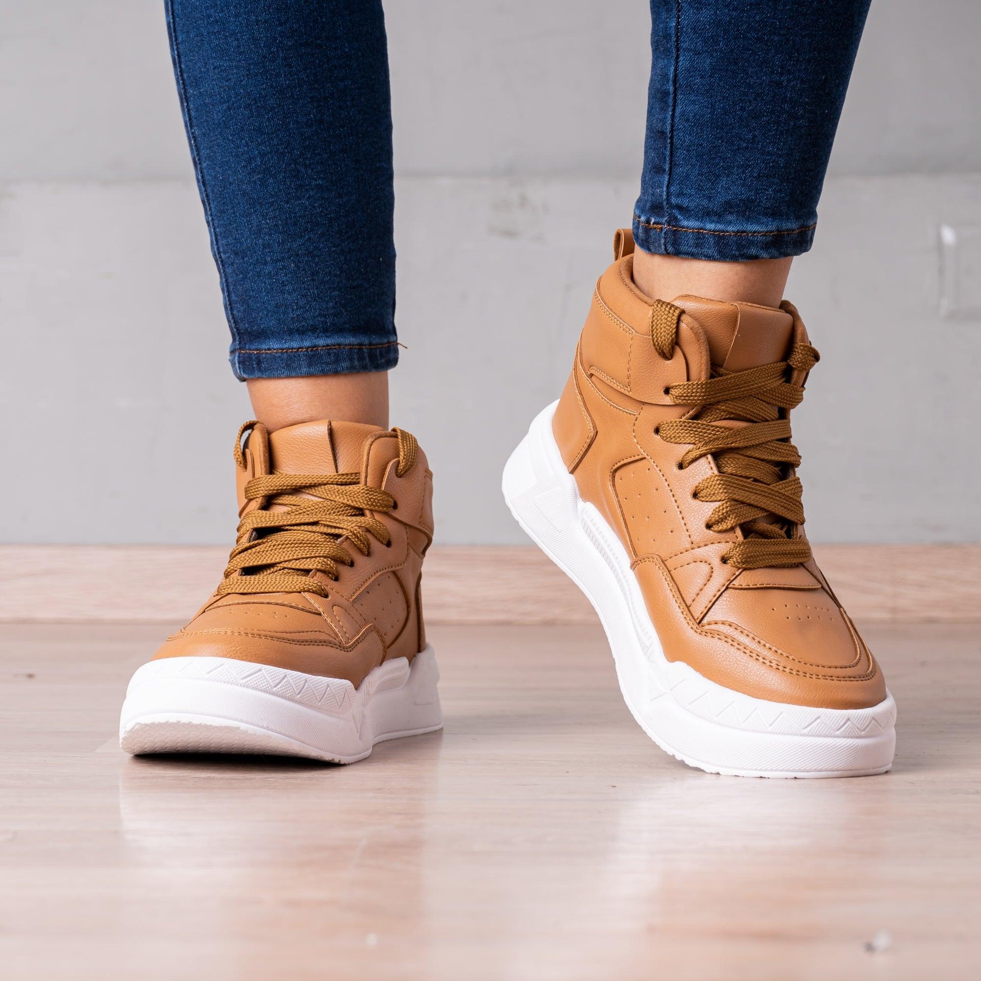 ZAPATILLAS URBANAS MUJER YIJUN CAMEL - 2