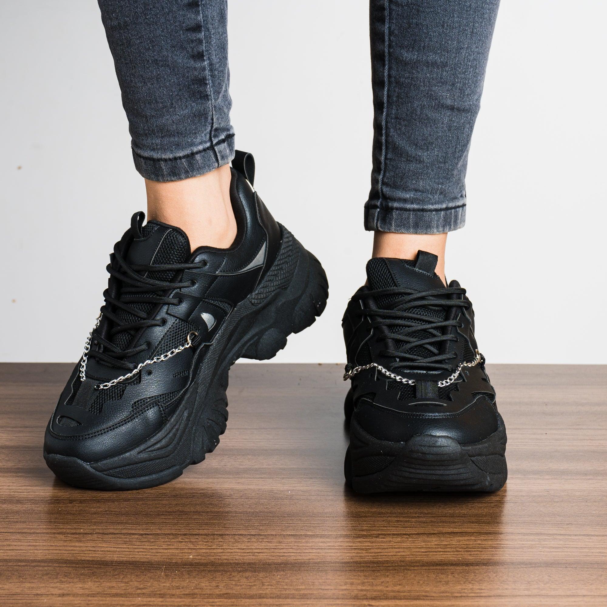 ZAPATILLAS URBANAS MUJER CHAIN NEGRO - 2