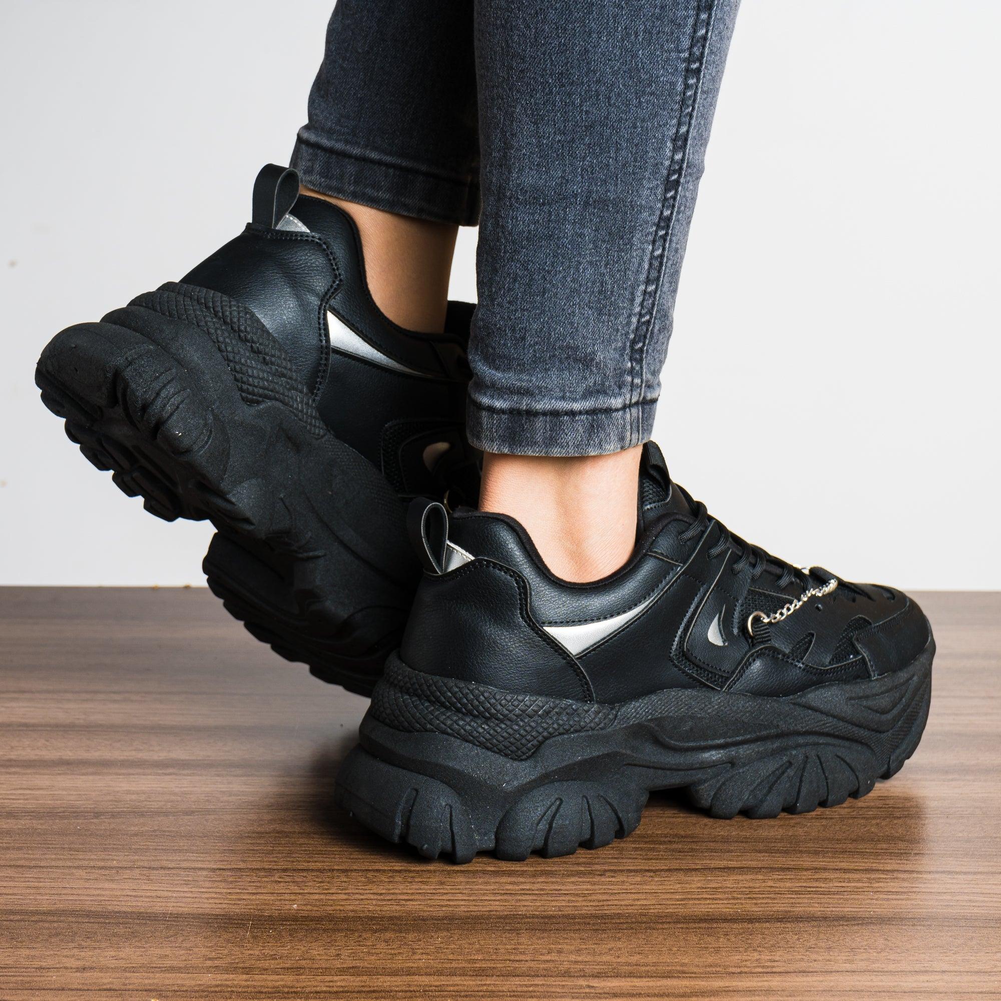 ZAPATILLAS URBANAS MUJER CHAIN NEGRO - 3