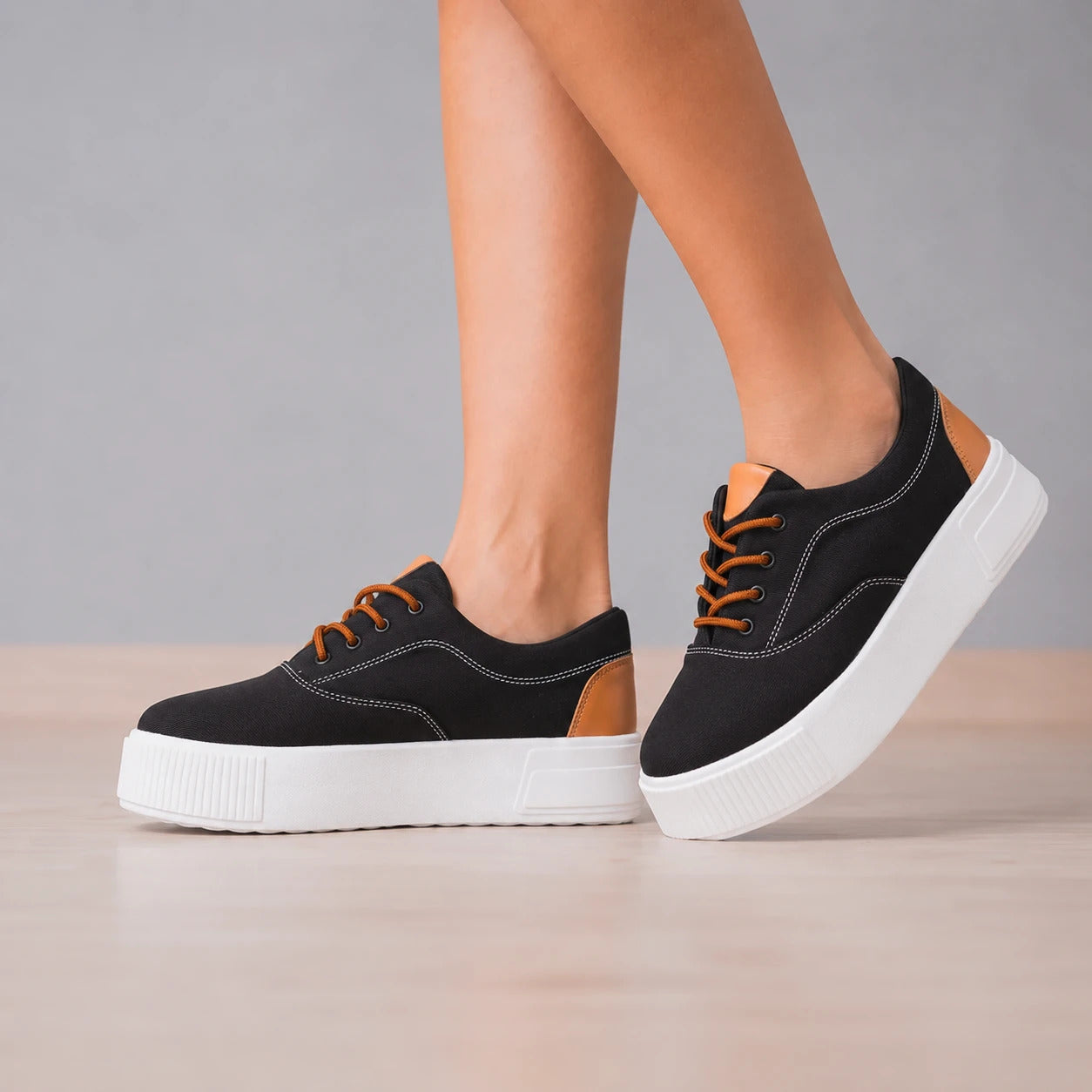 ZAPATILLAS URBANAS MUJER INTERLAGOS NEGRO - 5