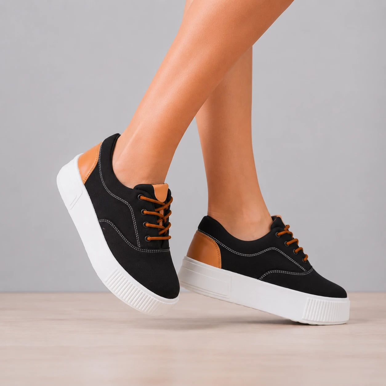 ZAPATILLAS URBANAS MUJER INTERLAGOS NEGRO - 6
