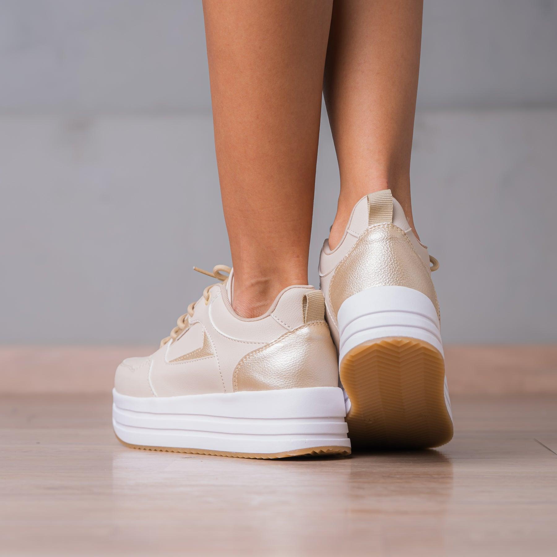 ZAPATILLAS URBANAS MUJER BENEAH DORADO - 3