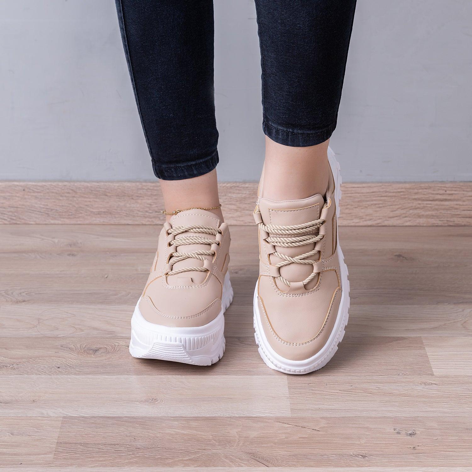 ZAPATILLAS URBANAS MUJER CATARINA BEIGE - 2
