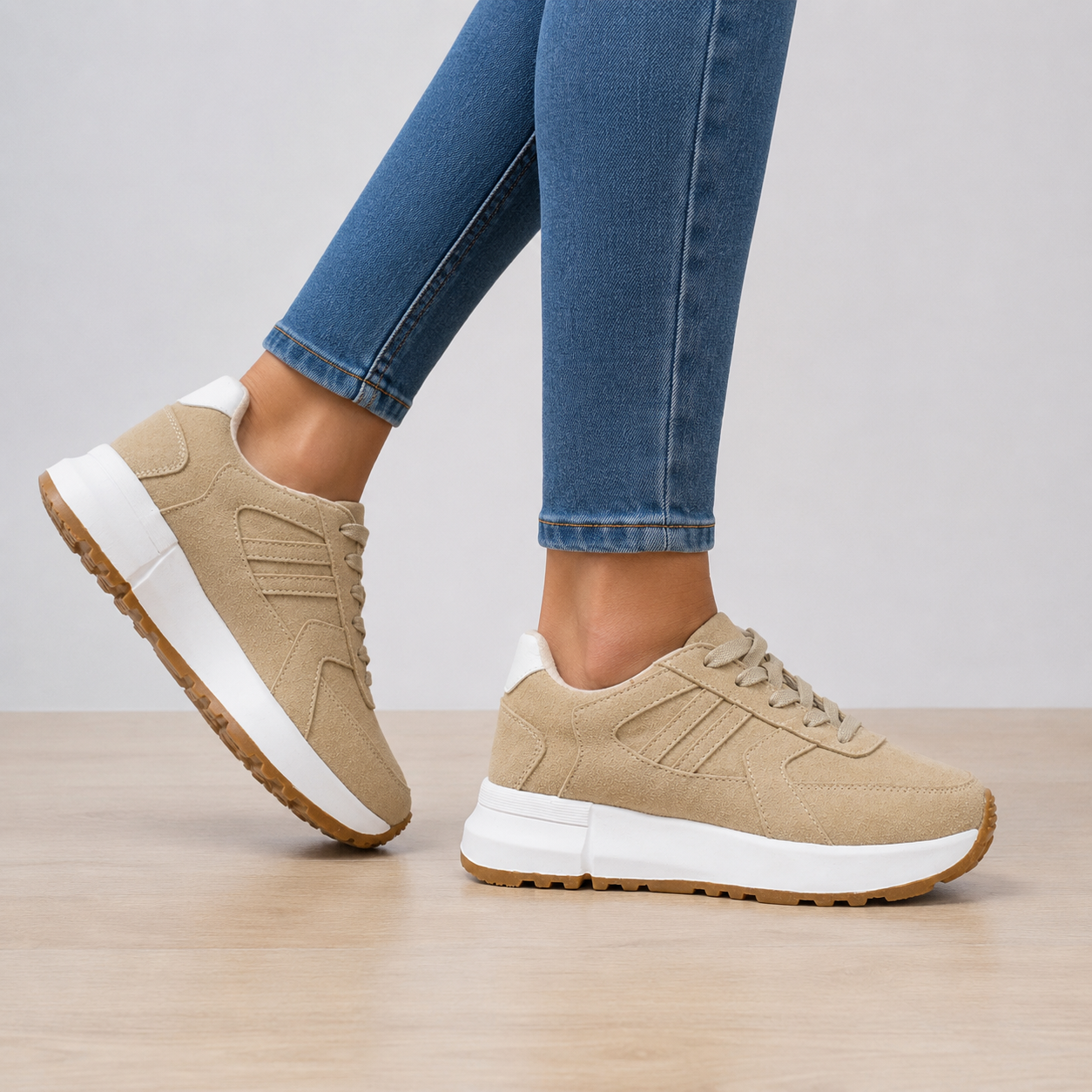 ZAPATILLAS URBANAS MUJER BOSNI BEIGE - 7