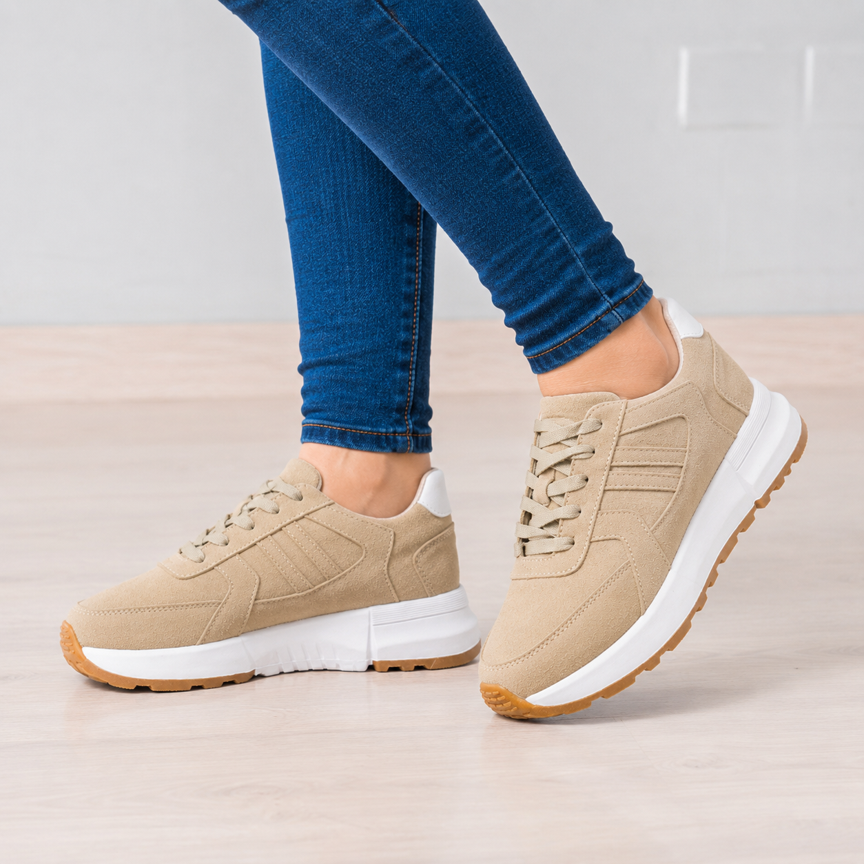 ZAPATILLAS URBANAS MUJER BOSNI BEIGE - 8