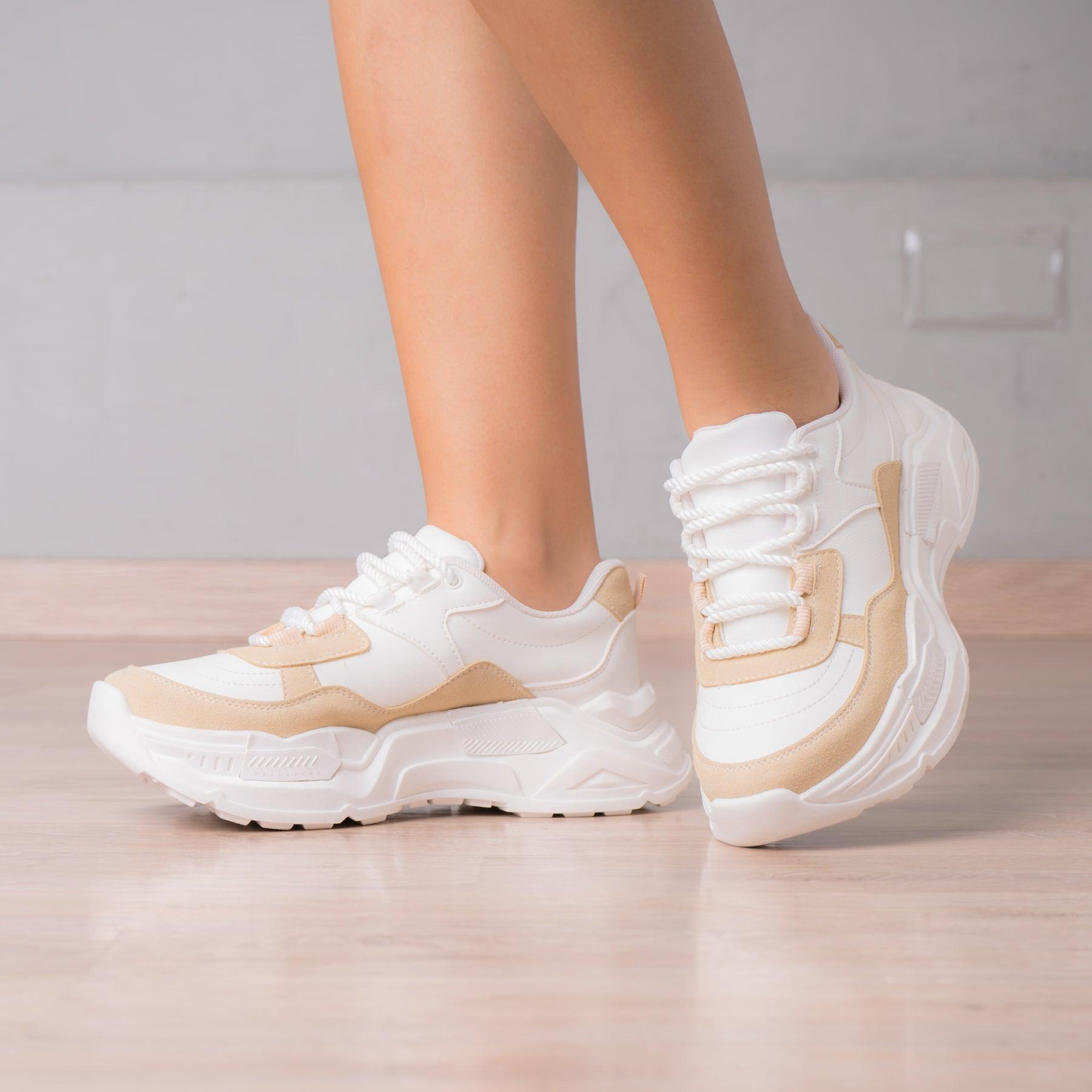ZAPATILLAS URBANAS MUJER MALONE BEIGE - 1