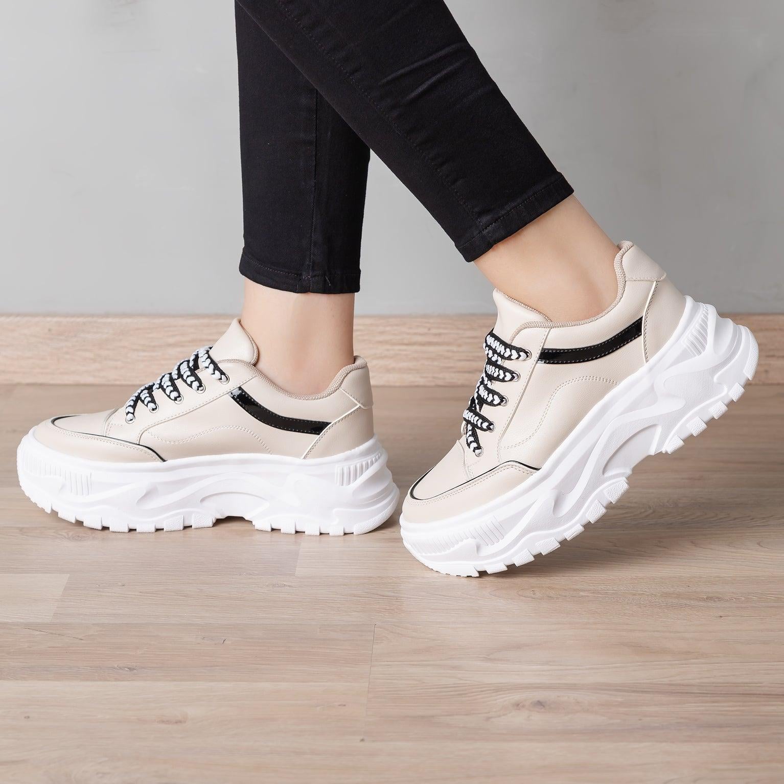 ZAPATILLAS URBANAS MUJER WENDY 2.0 BEIGE - 1