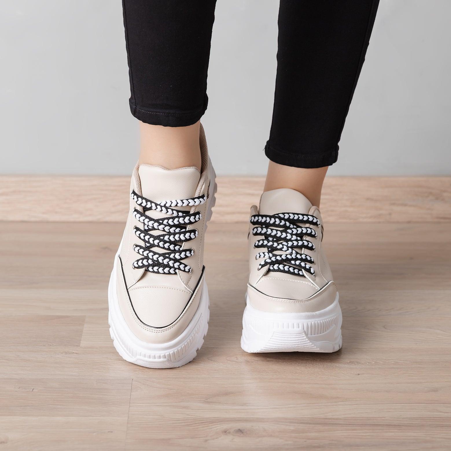 ZAPATILLAS URBANAS MUJER WENDY 2.0 BEIGE - 2