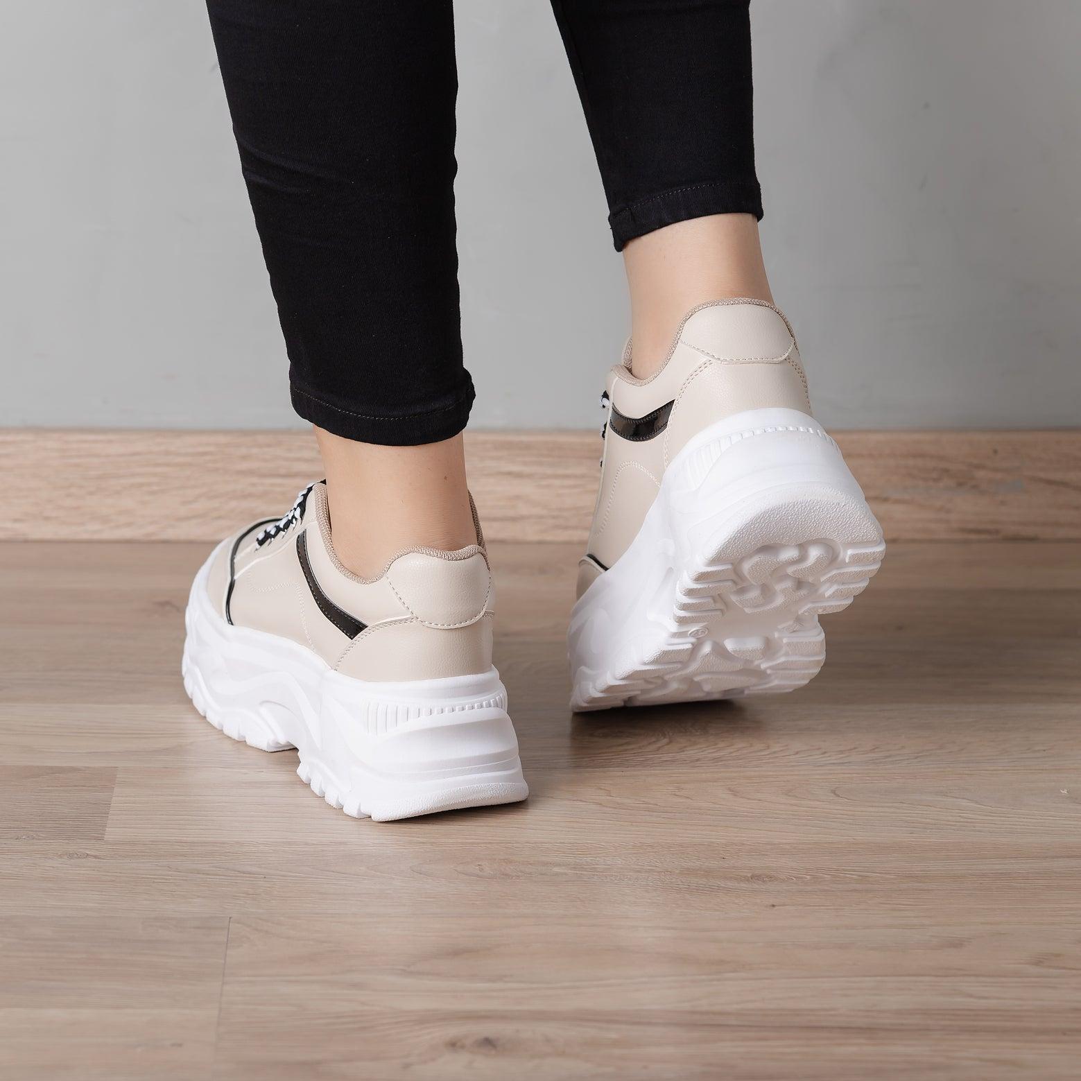 ZAPATILLAS URBANAS MUJER WENDY 2.0 BEIGE - 3