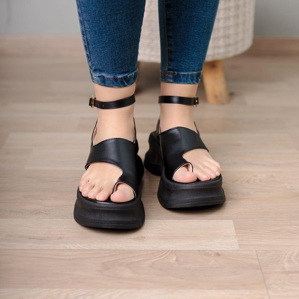 SANDALIAS CASUALES MUJER ZIWYA NEGRO - 2