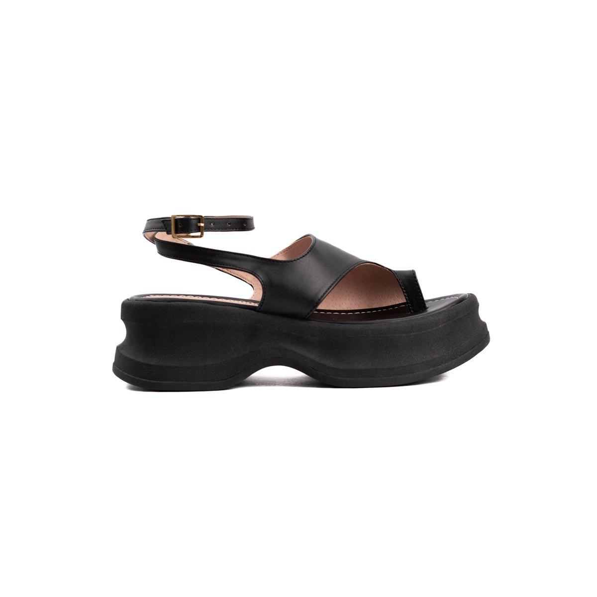 SANDALIAS CASUALES MUJER ZIWYA NEGRO - 4