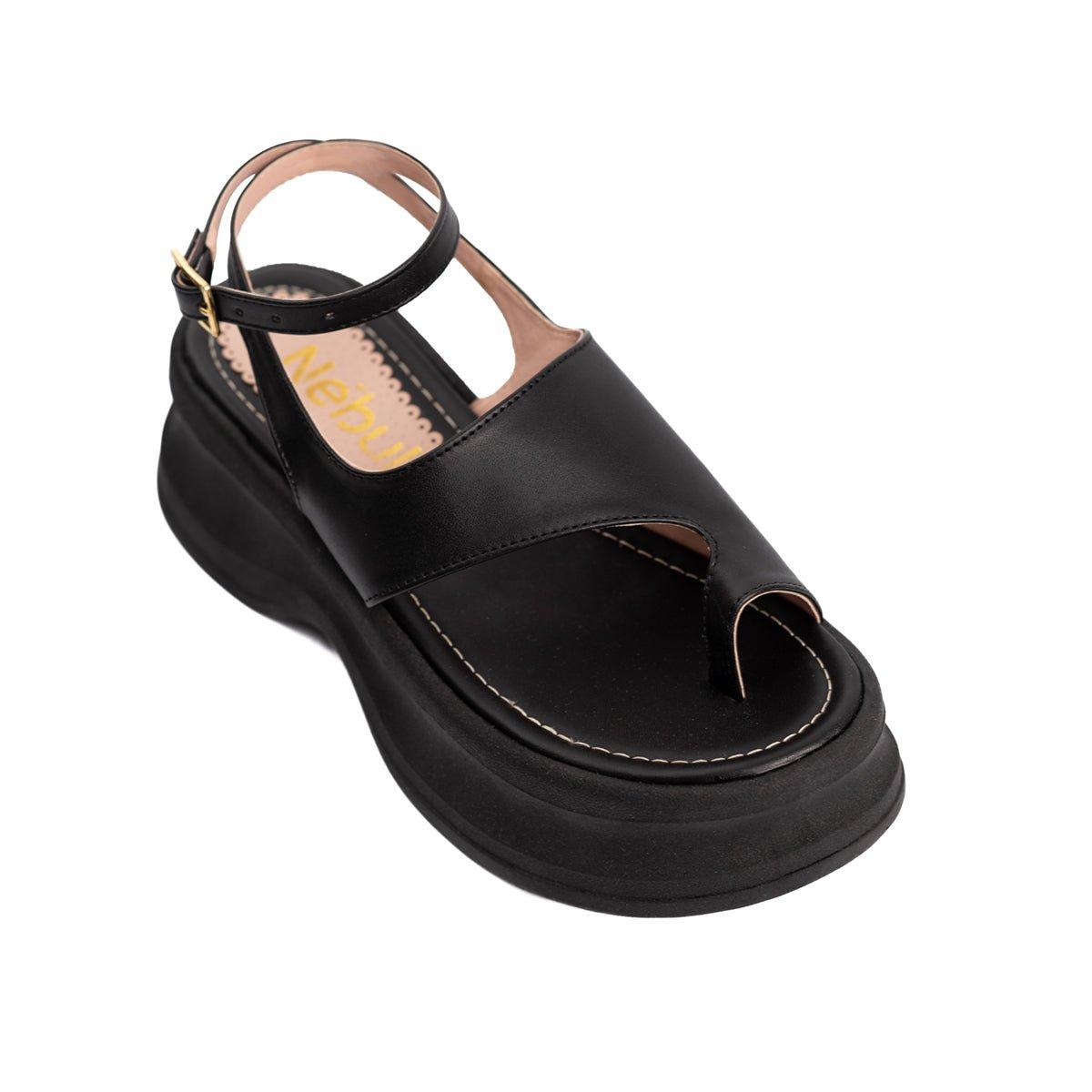 SANDALIAS CASUALES MUJER ZIWYA NEGRO - 5