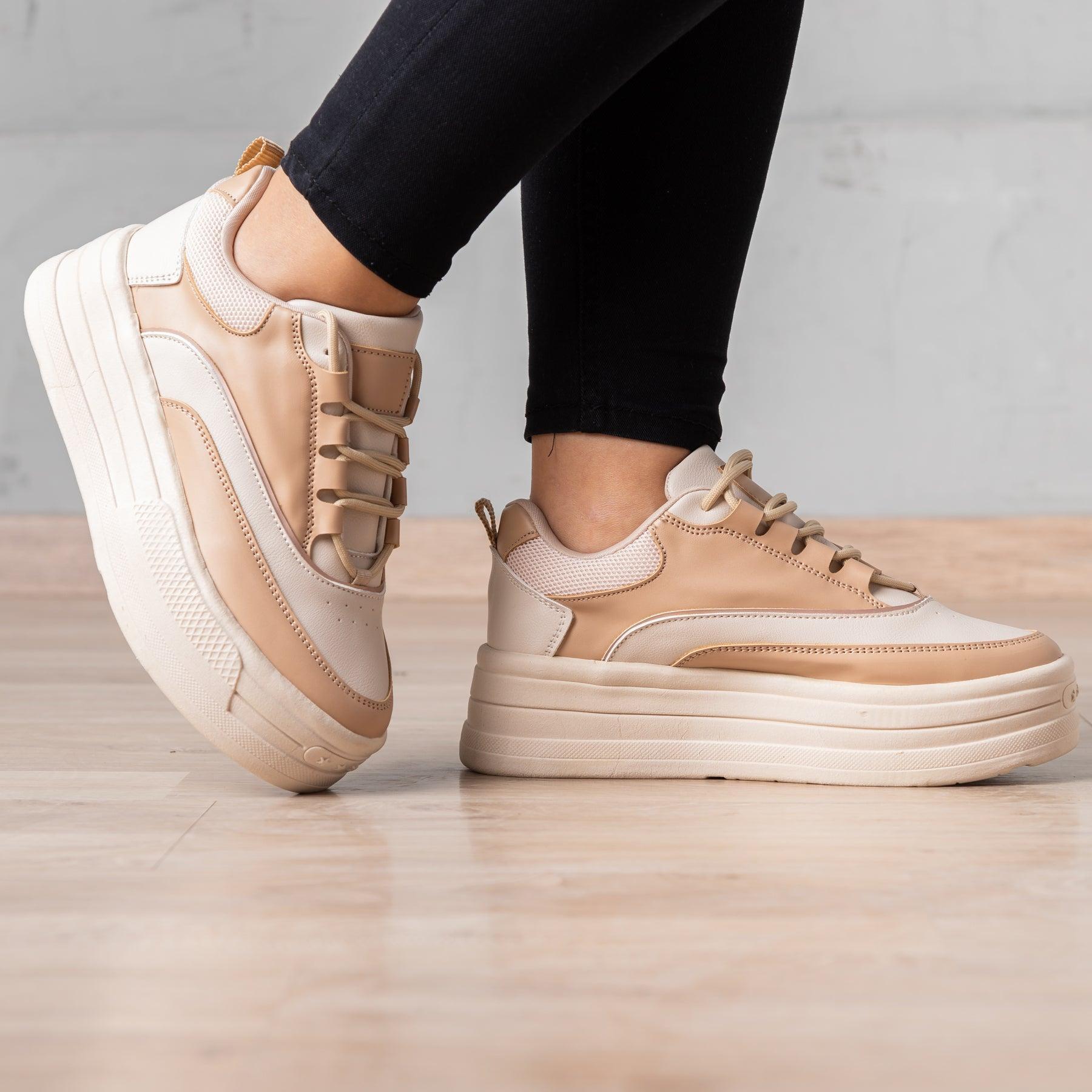 ZAPATILLAS URBANAS MUJER STEPHEN BEIGE - 1