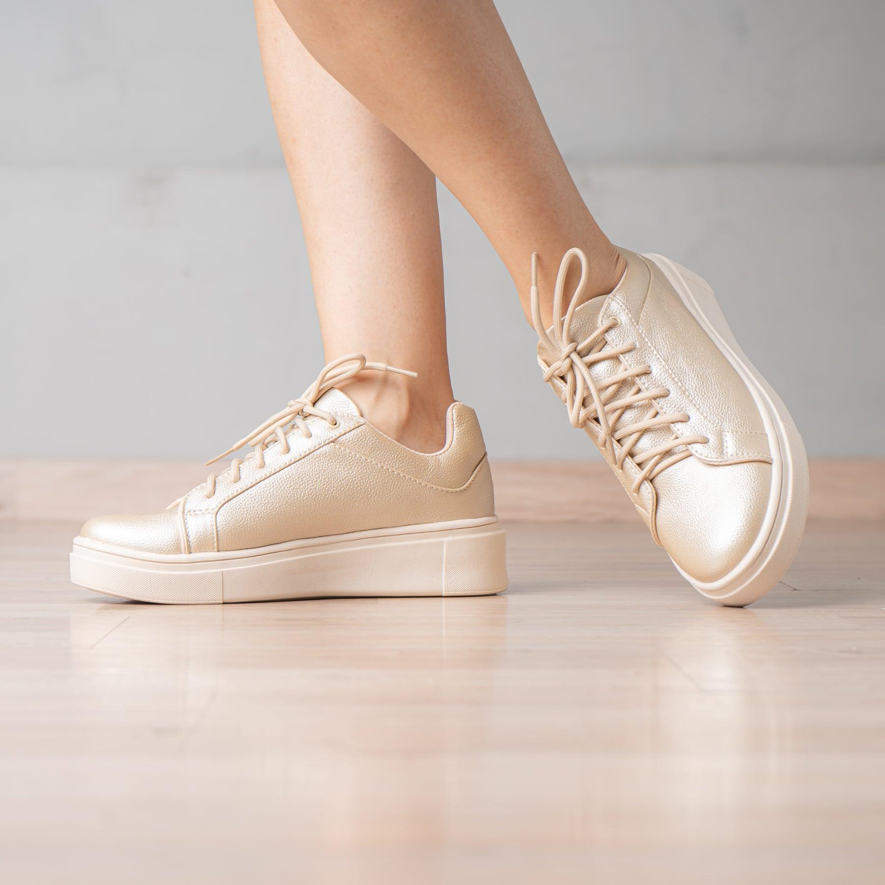 ZAPATILLAS URBANAS MUJER SKAYA DORADO - 1