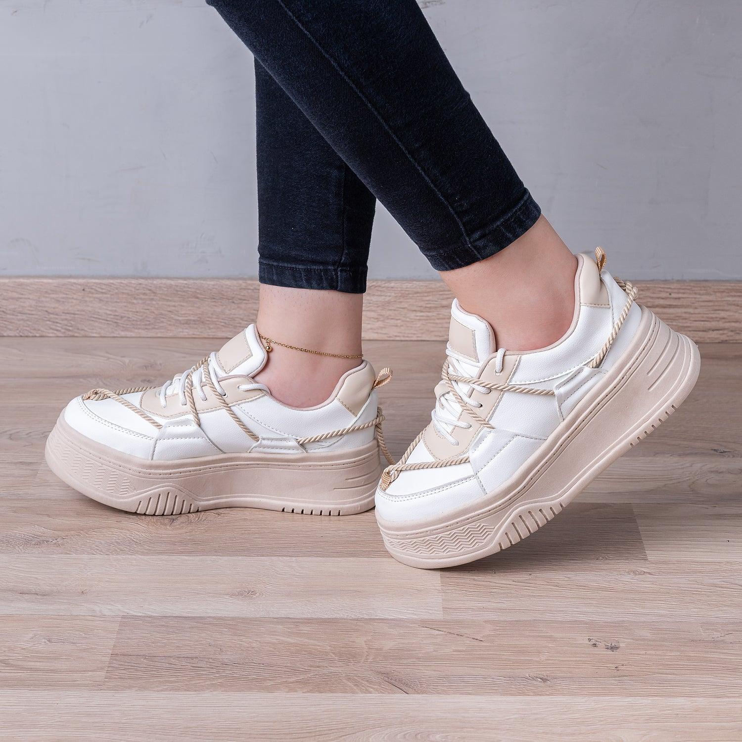 ZAPATILLAS URBANAS MUJER KAWHI BEIGE - 1