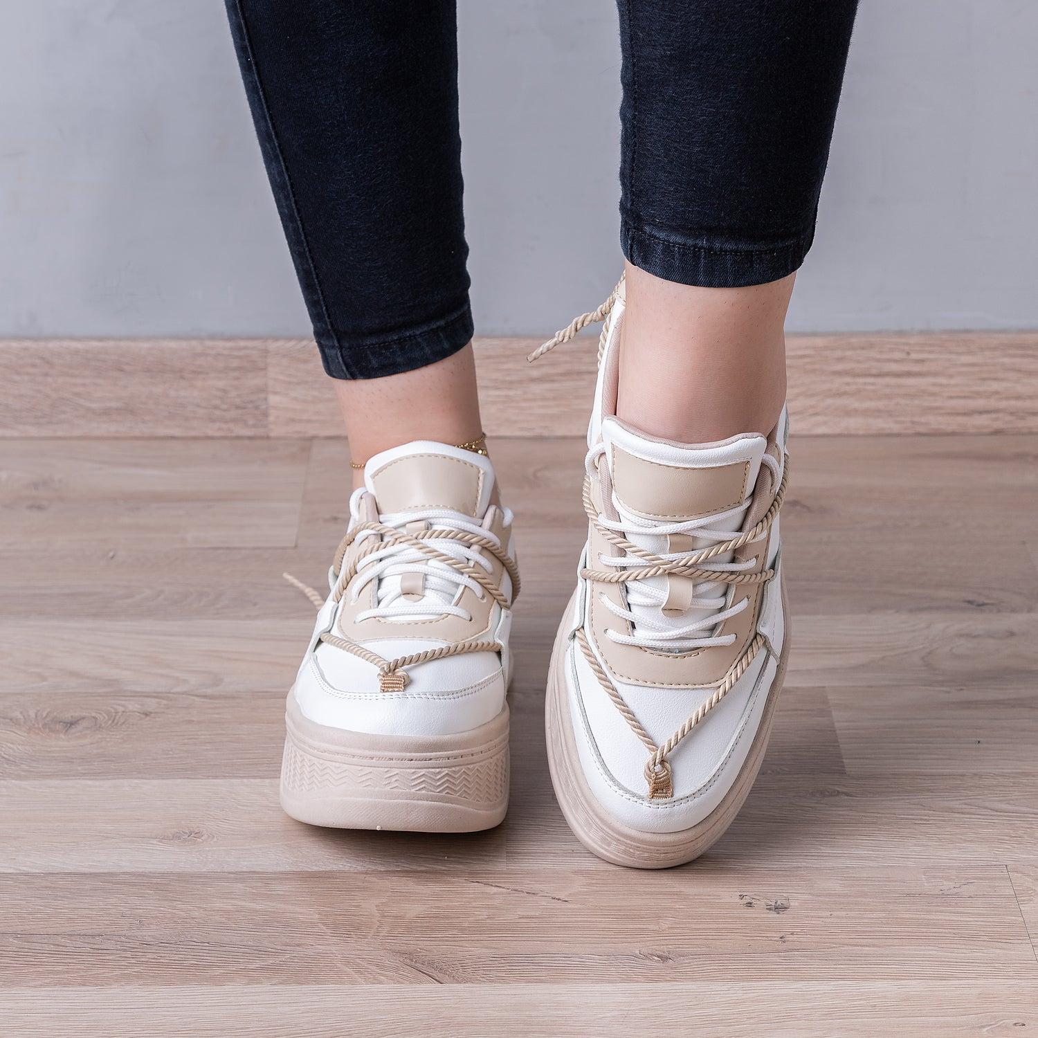 ZAPATILLAS URBANAS MUJER KAWHI BEIGE - 2