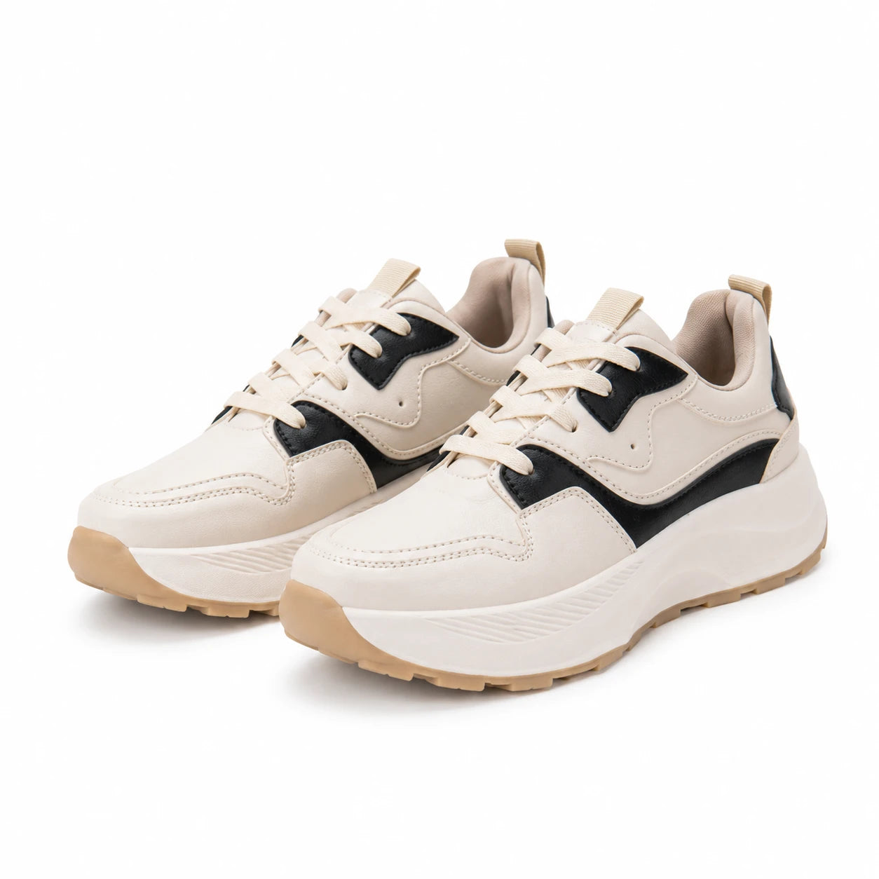 ZAPATILLAS URBANAS MUJER NOEHLY BEIGE NEGRO - 4