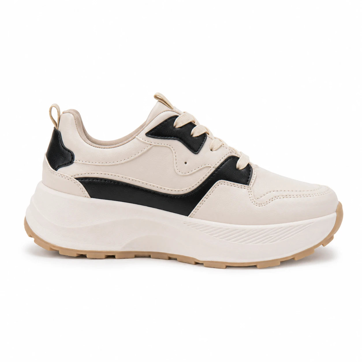 ZAPATILLAS URBANAS MUJER NOEHLY BEIGE NEGRO - 5