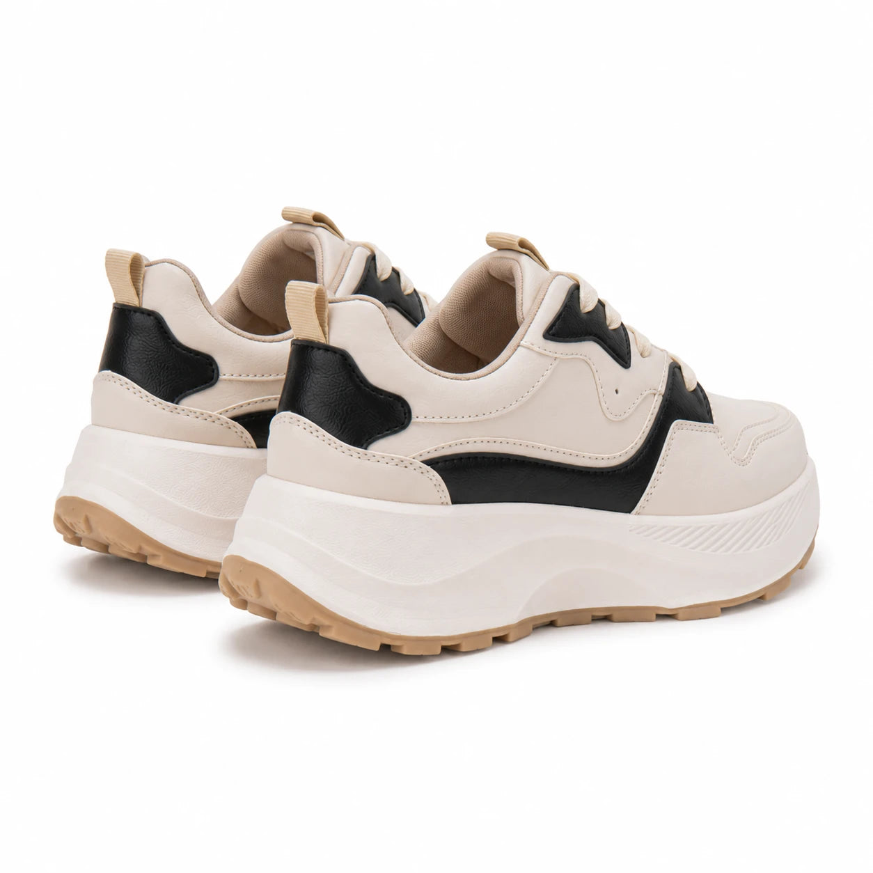 ZAPATILLAS URBANAS MUJER NOEHLY BEIGE NEGRO - 6