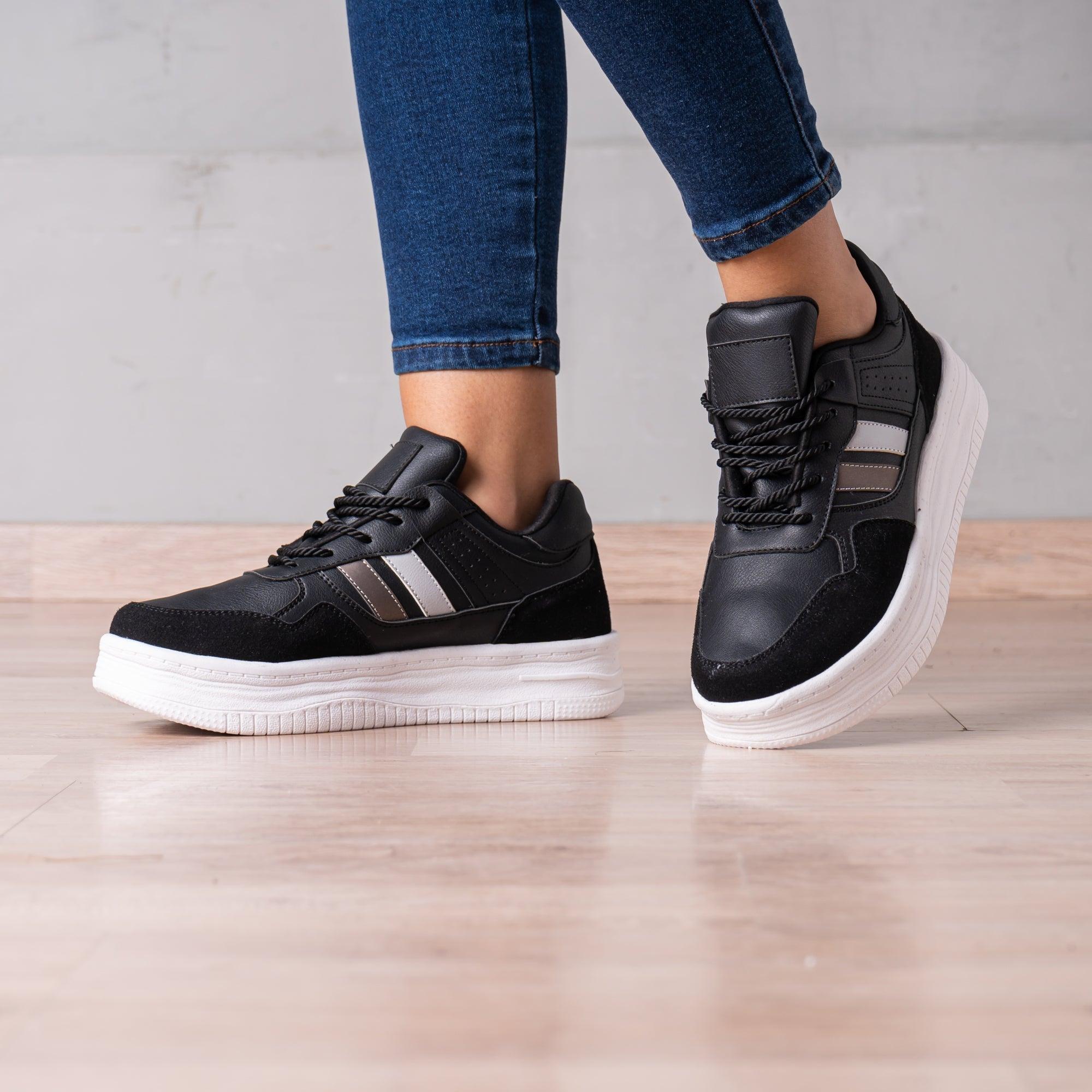 ZAPATILLAS URBANAS MUJER BAMPOX NEGRO - 1