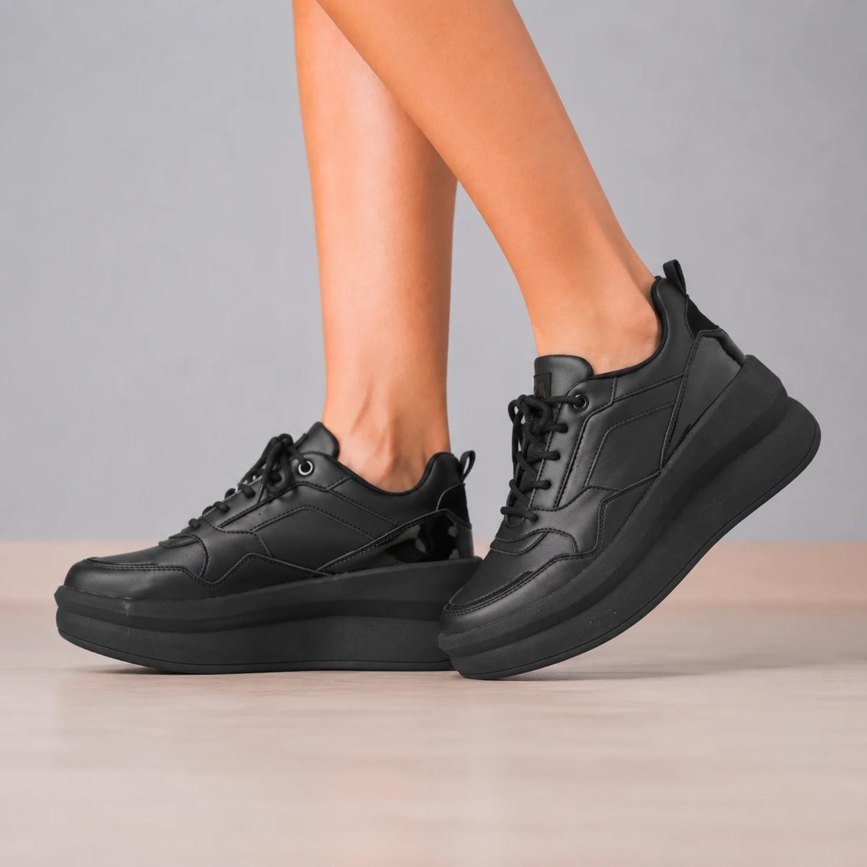 ZAPATILLAS URBANAS MUJER ZADAR NEGRO TOTAL - 1