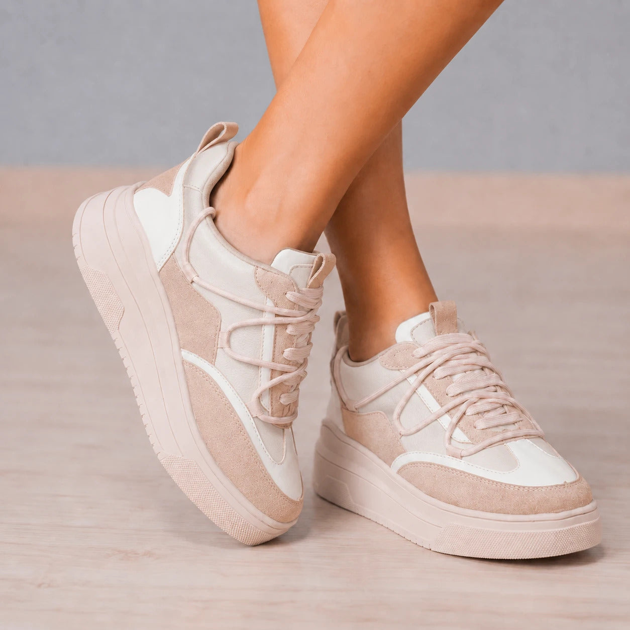 ZAPATILLAS URBANAS MUJER CAMERON BEIGE - 2