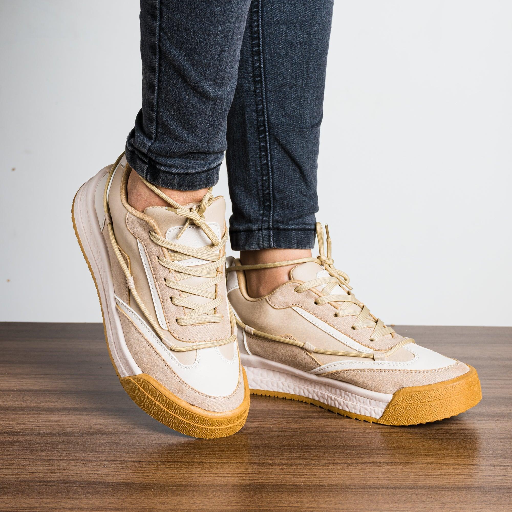 ZAPATILLAS URBANAS MUJER GIANNIS BEIGE - 1