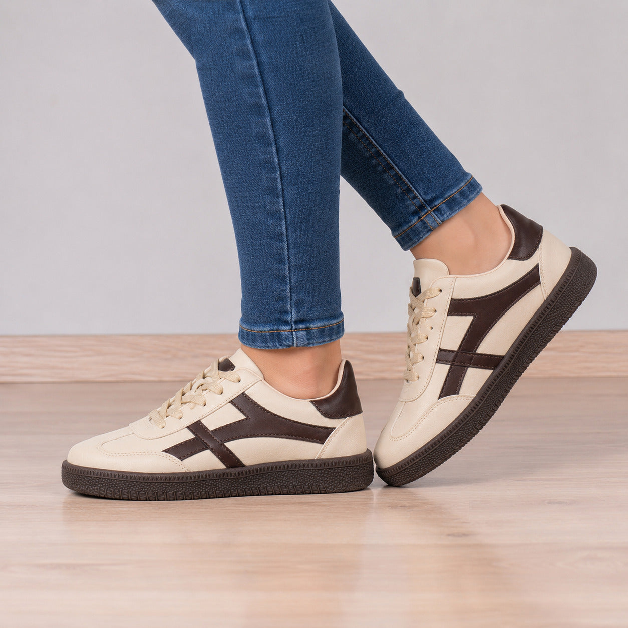ZAPATILLAS URBANAS MUJER MOKA BEIGE - 1