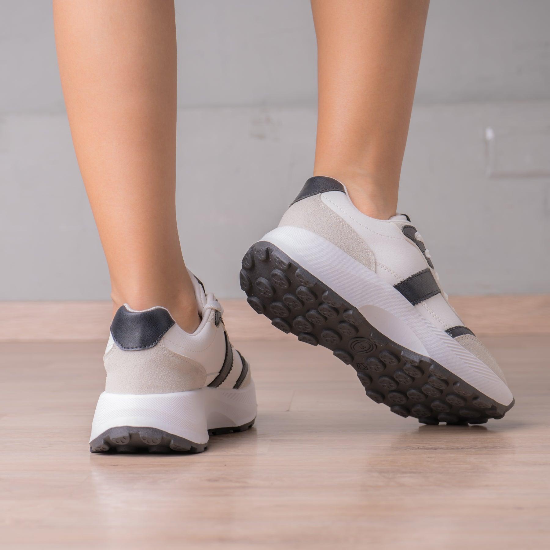 ZAPATILLAS URBANAS MUJER BERZOBIT BLANCO NEGRO - 3