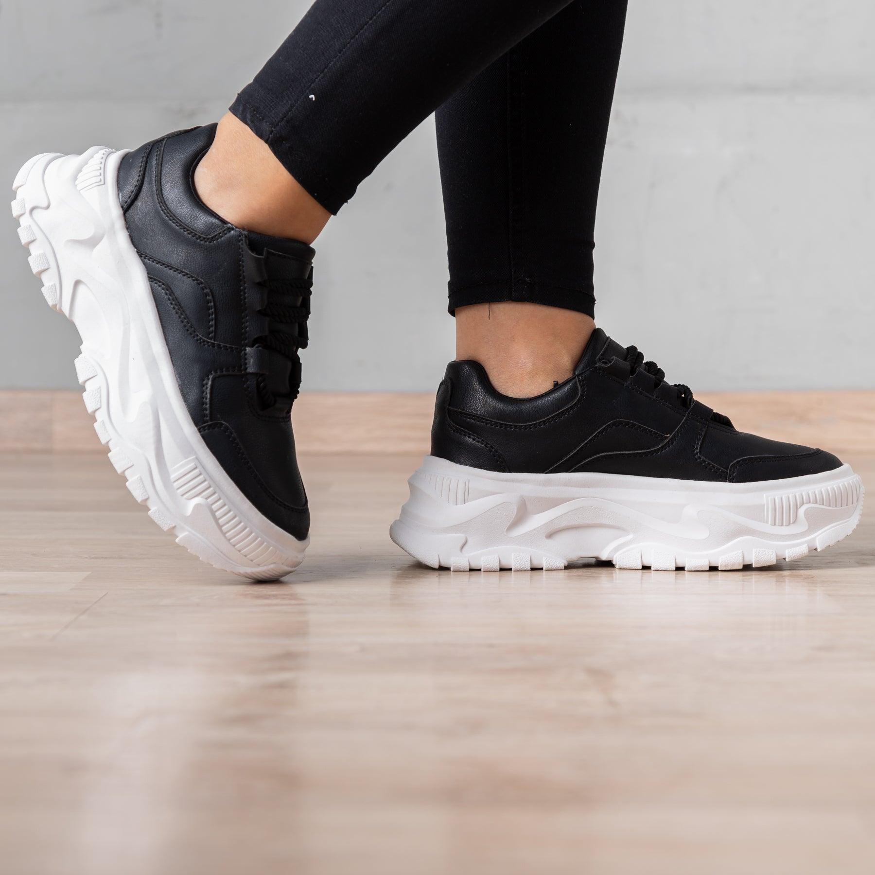 ZAPATILLAS URBANAS MUJER CATARINA NEGRO - 1