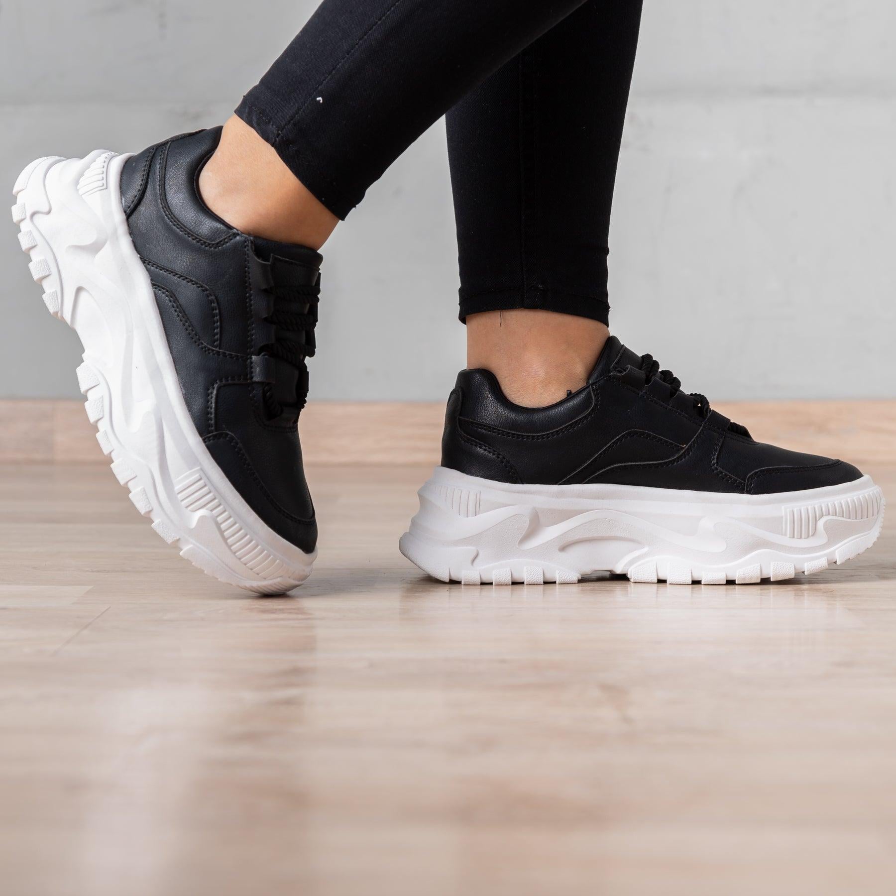 ZAPATILLAS URBANAS MUJER CATARINA NEGRO - 1