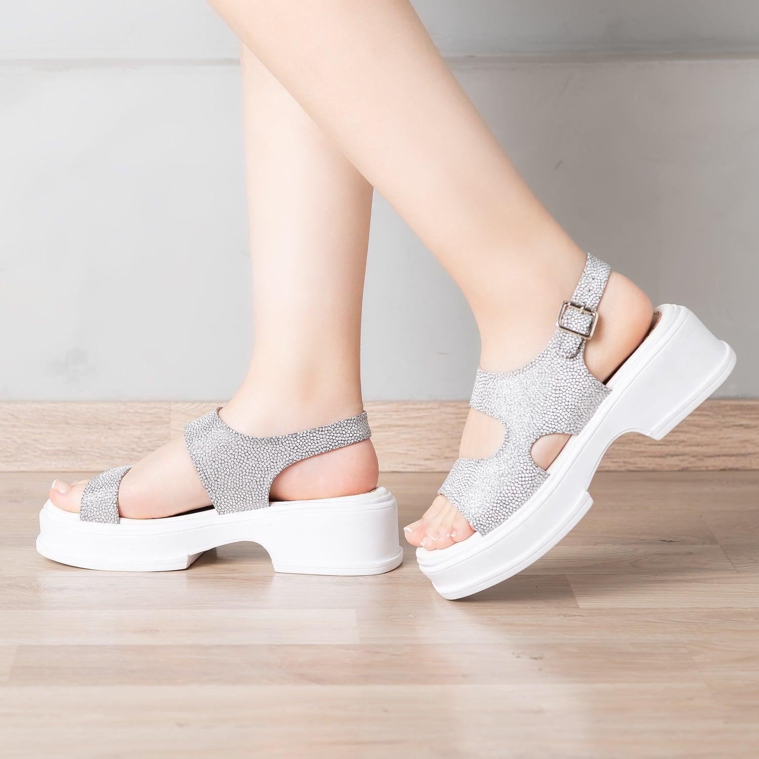 SANDALIAS CASUALES MUJER CELEBI BLANCO - 1