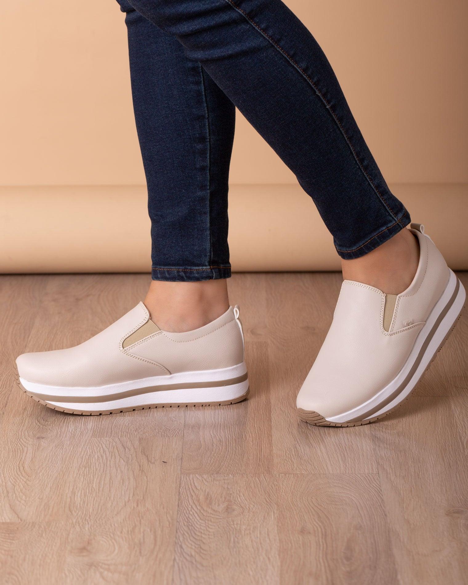 ZAPATILLAS URBANAS MUJER SHUMEN BEIGE - 1