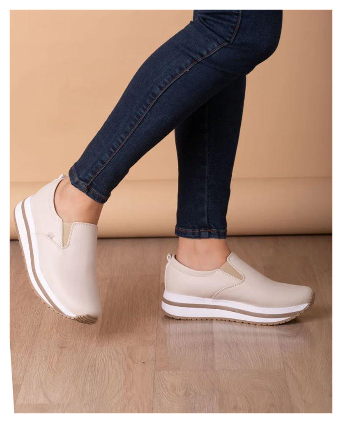 ZAPATILLAS URBANAS MUJER SHUMEN BEIGE - 2