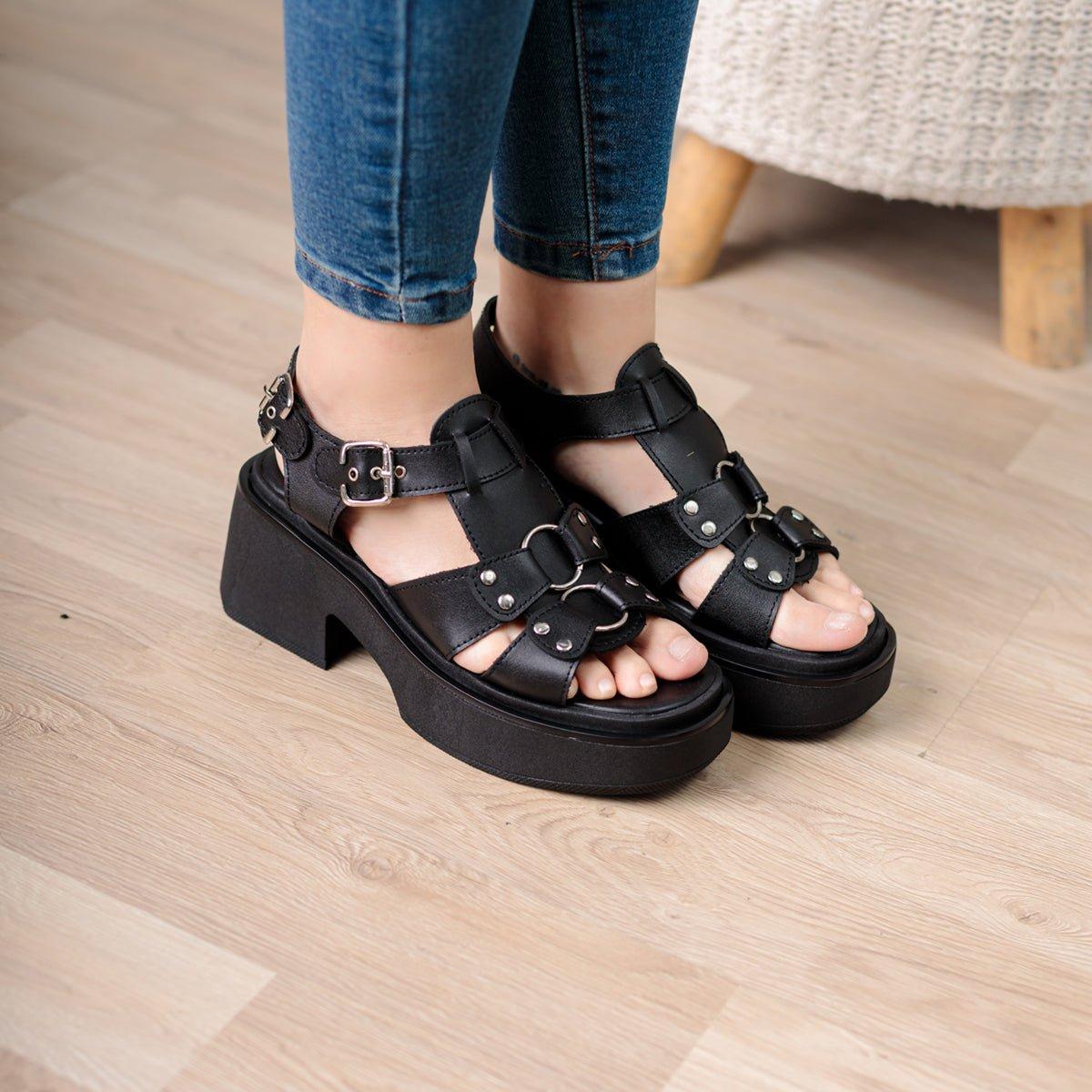 SANDALIAS CASUALES MUJER JUMIL NEGRO - 2