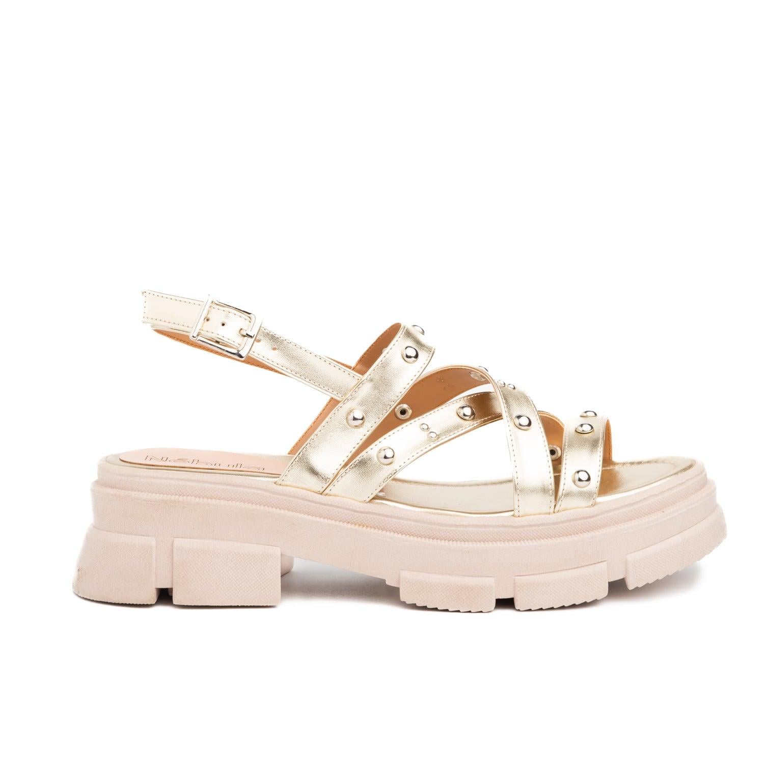 SANDALIAS CASUALES MUJER RAFAELA DORADO - 4