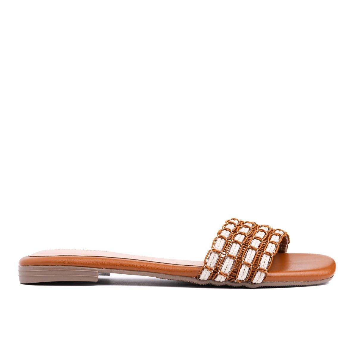 SANDALIAS CASUALES MUJER LONUT CAMEL - 4